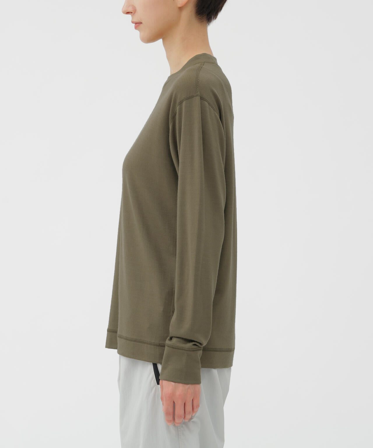 FINEGAUGE WASHABLE WOOL JERSEY TOP