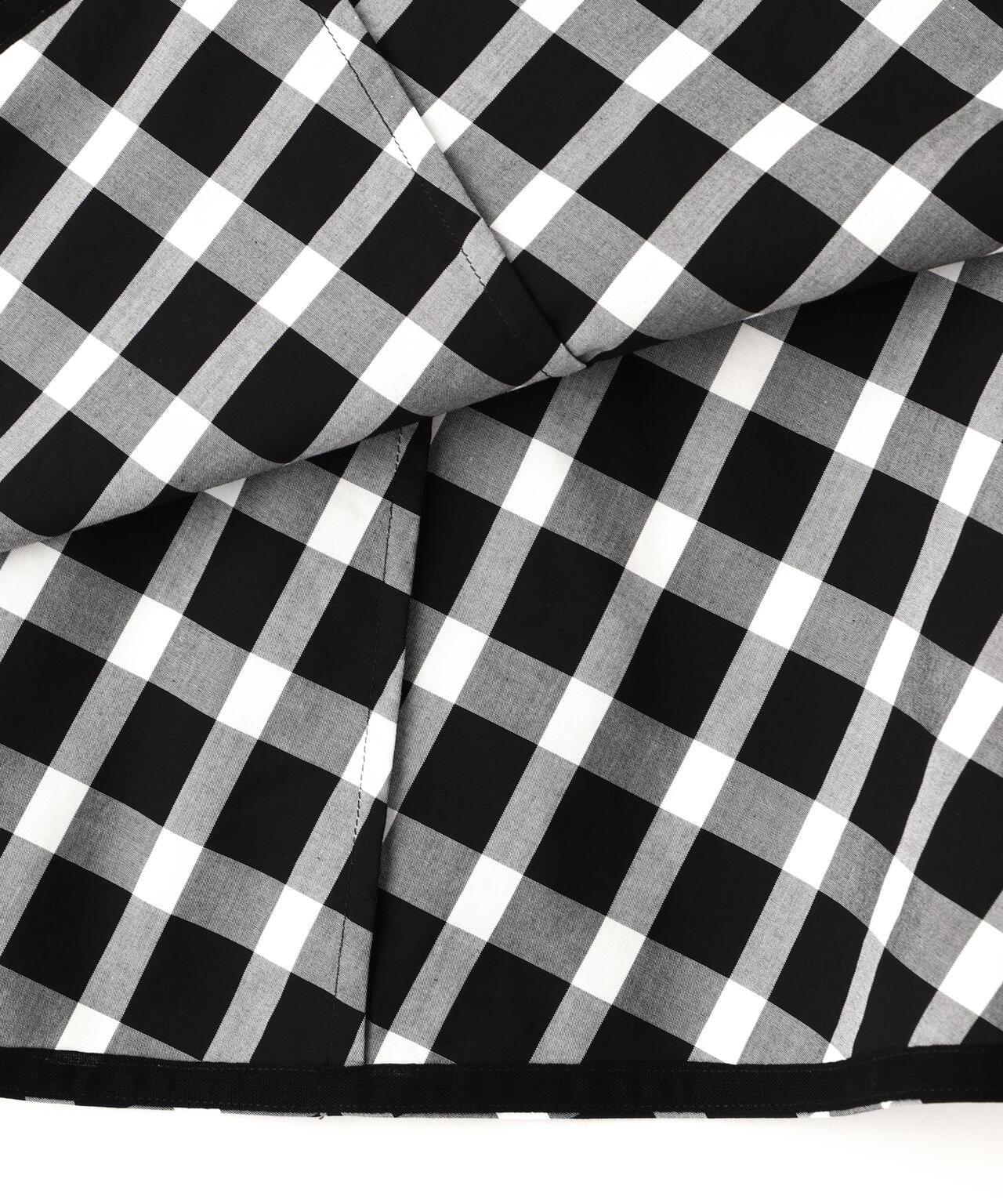 COTTON CHECK SKIRT