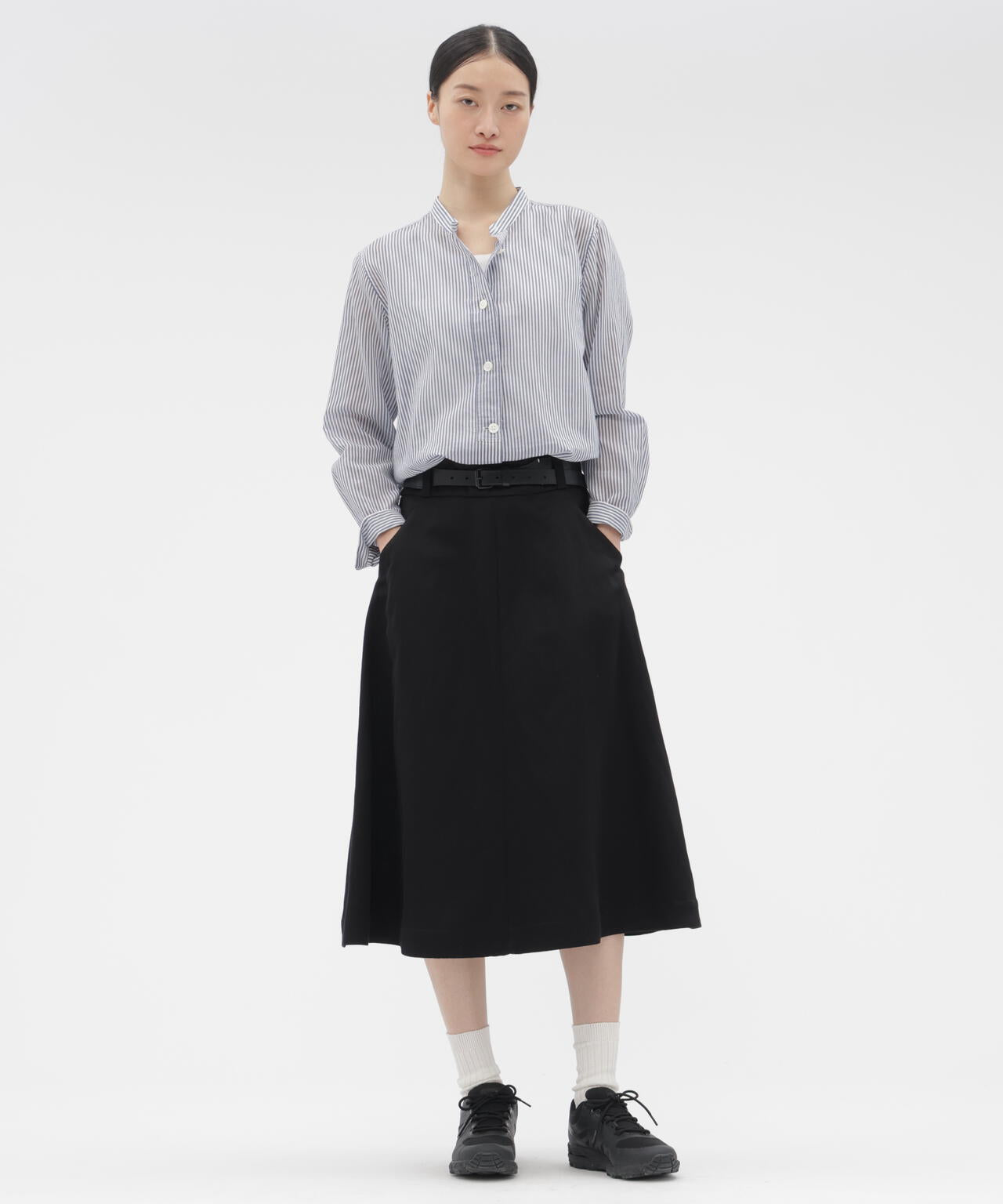 RAYON LINEN TWILL SKIRT