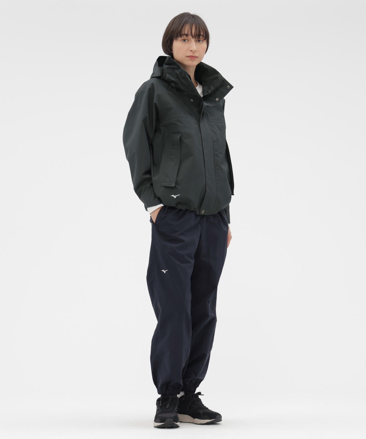 WATER REPELENT NYLON POPLIN TROUSERS