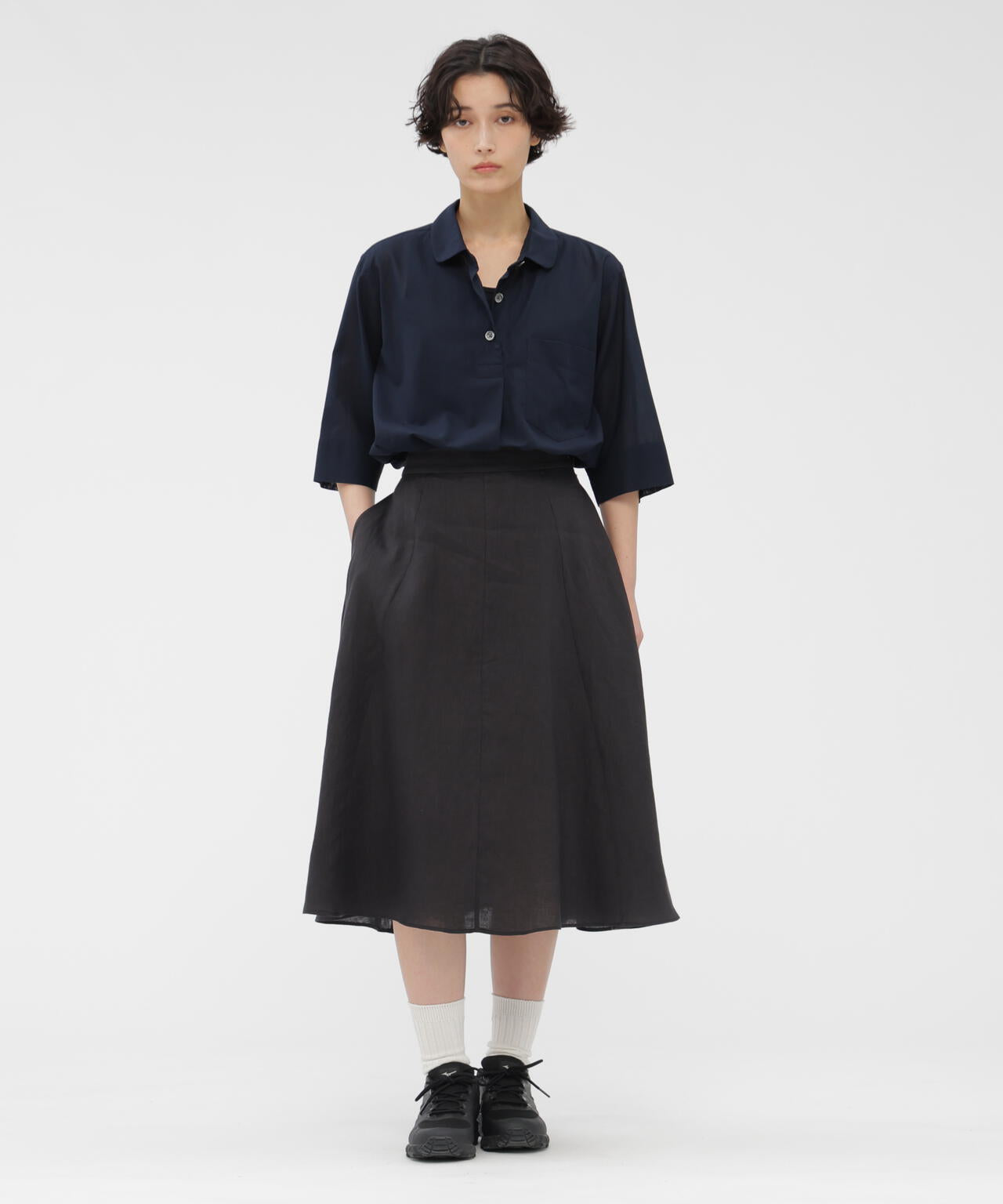 HIGH TWISTED COTTON VOILE SHIRT