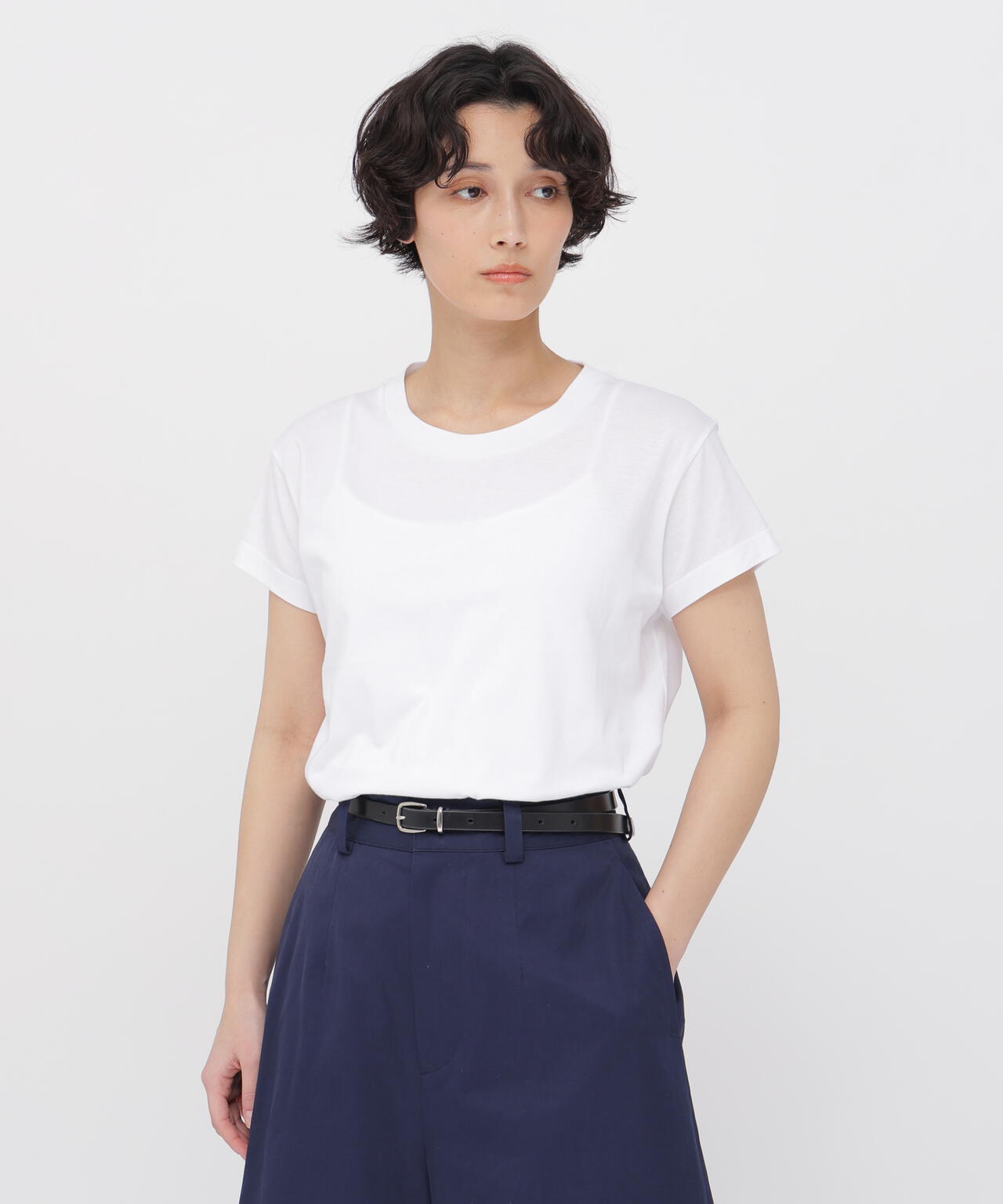PLAIN COTTON JERSEY TOP