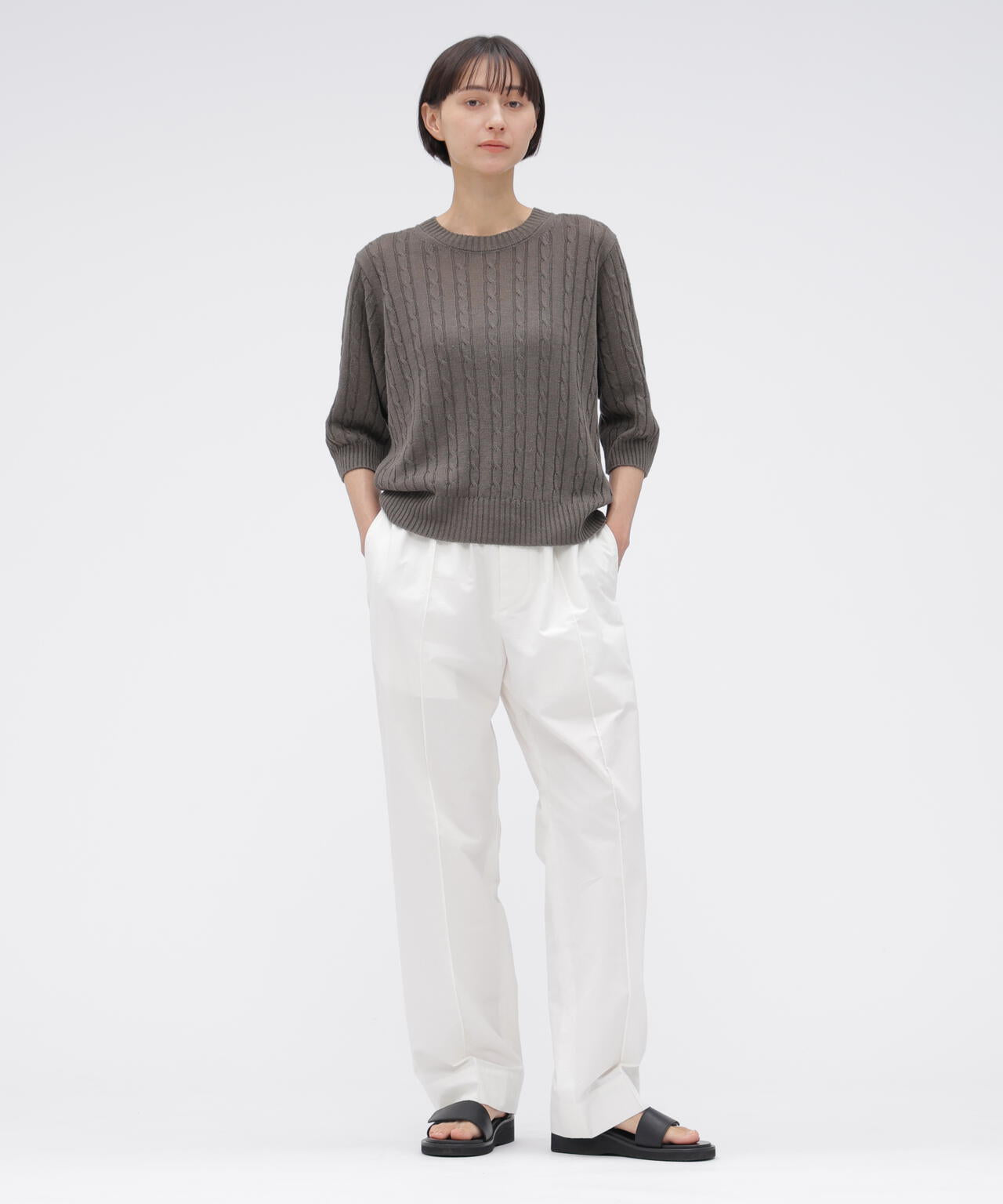 CABLE KNIT LINEN KNITWEAR