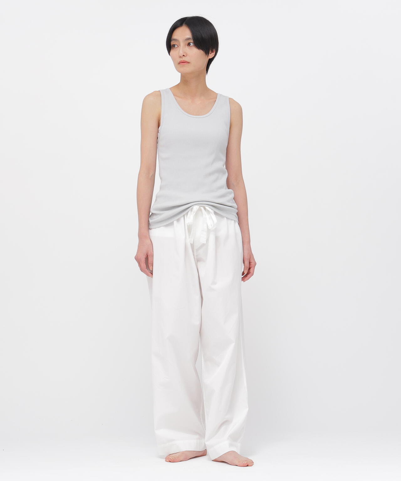 PLAIN POPLIN TROUSERS