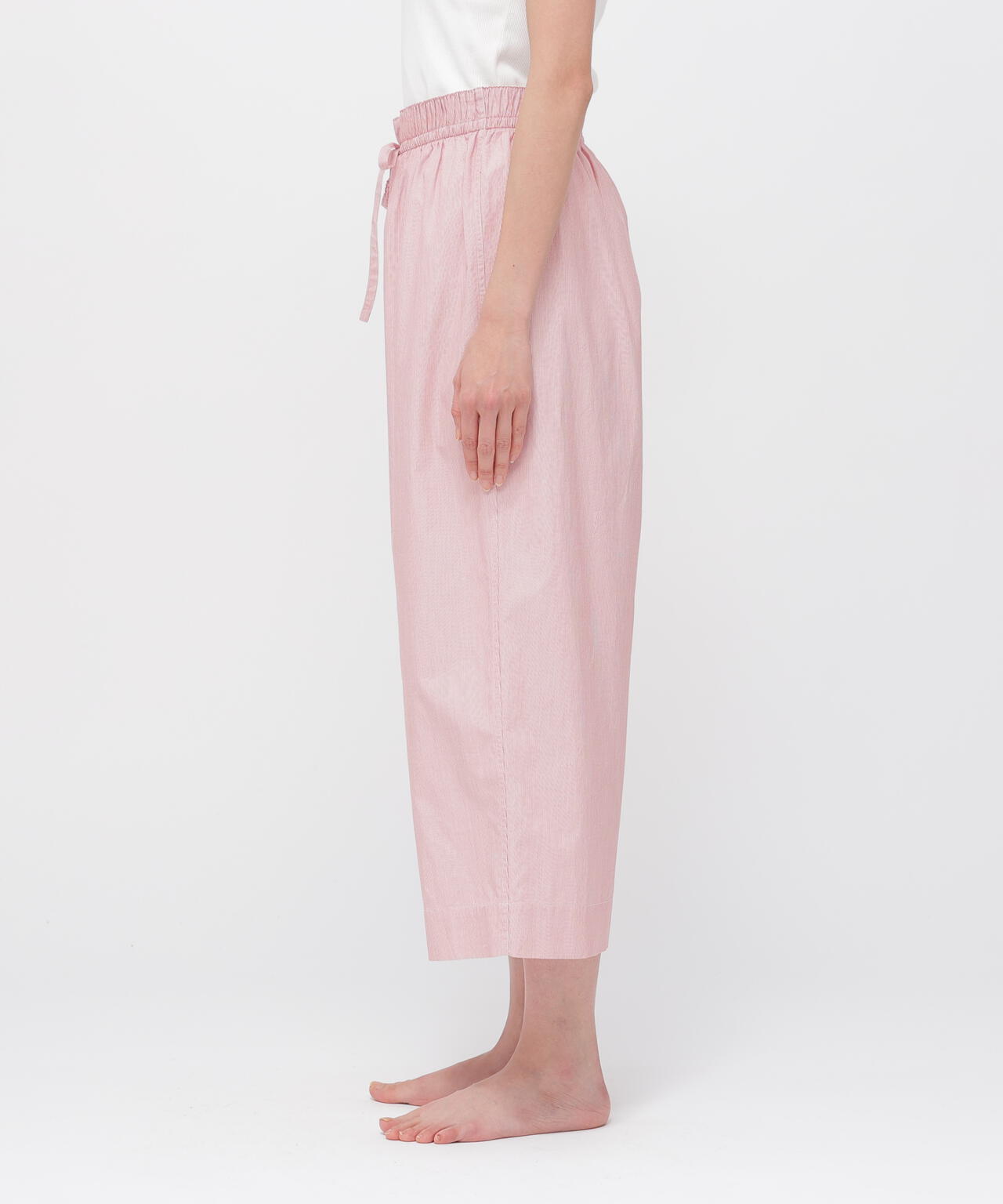 HAIRLINE STRIPE COTTON TROUSERS
