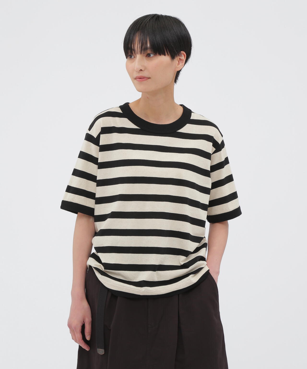 COTTON LINEN STRIPE JERSEY (オンラインショップ限定)
