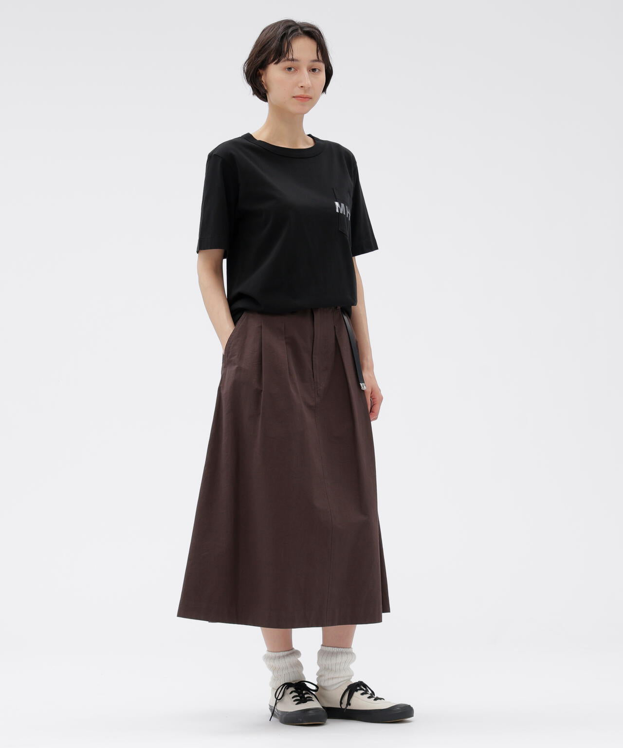 LIGHTWEIGHT COTTON NYLON TWILL SKIRT