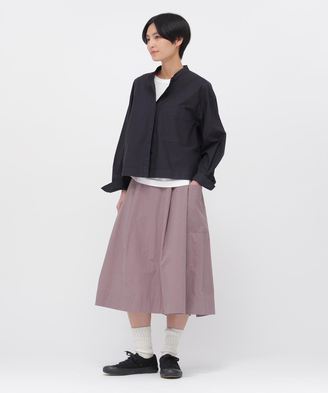 COTTON RAMIE POPLIN SHIRT