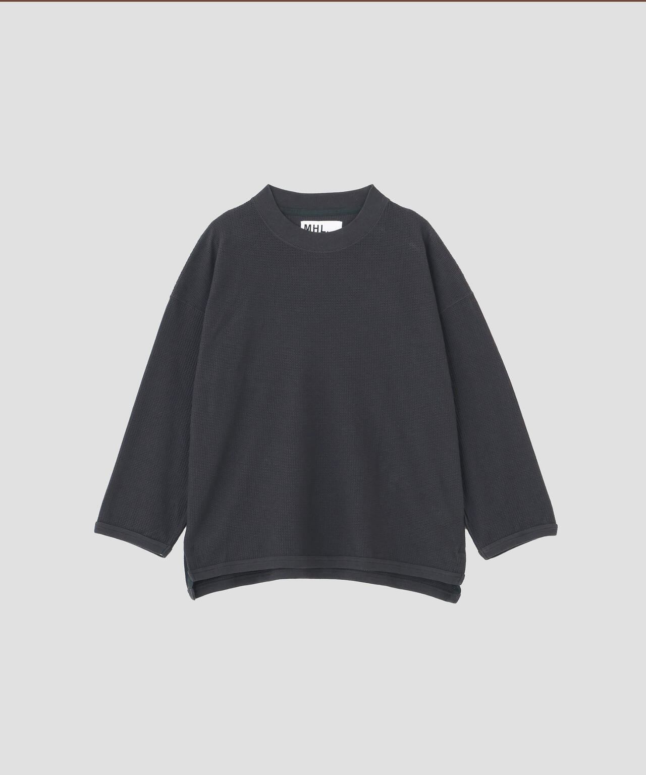 COTTON JERSEY MESH TOP