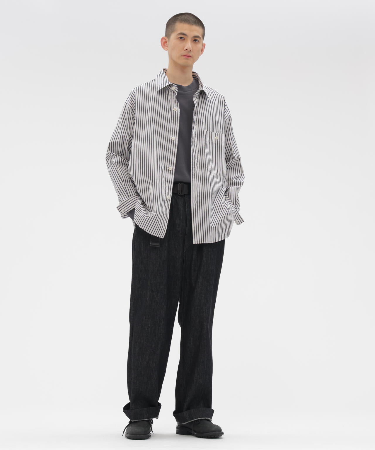 CANTON BLACK LIGHT DENIM TROUSERS