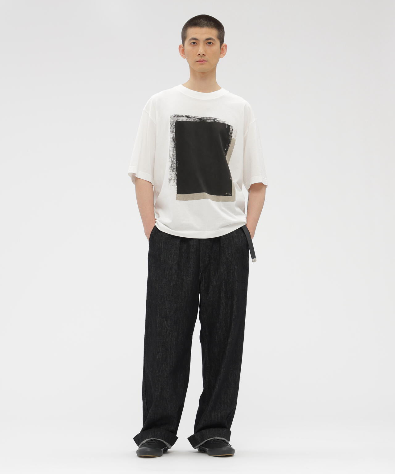 CANTON BLACK LIGHT DENIM TROUSERS