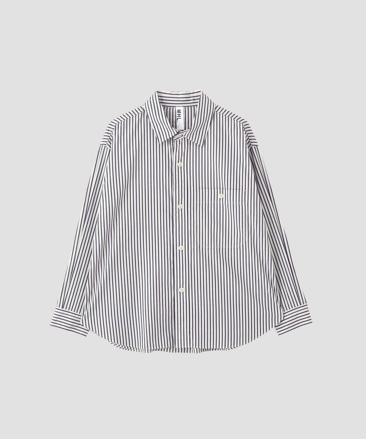 VINTAGE COMPACT COTTON STRIPE SHIRT