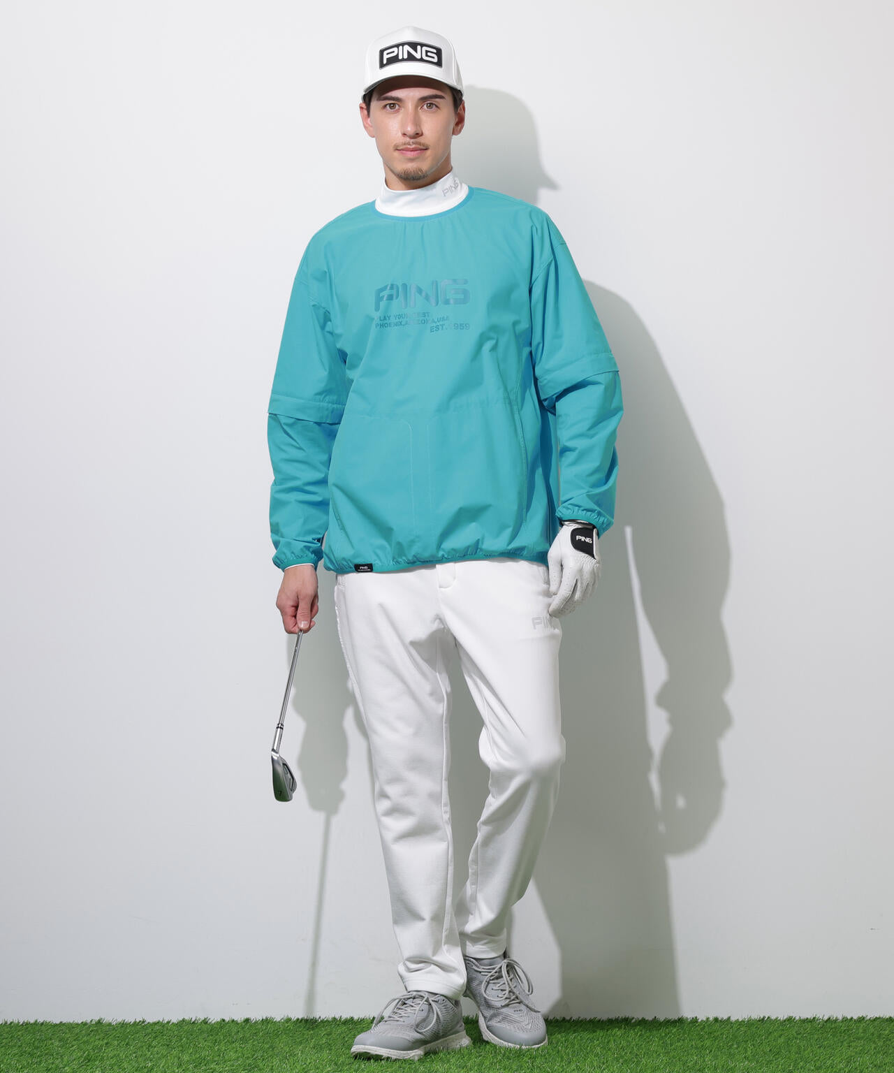 【PING APPAREL】全方向ストレッチ 接結裏メッシュスウェットテーパードパンツ <PERFORMANCE> (MENS)