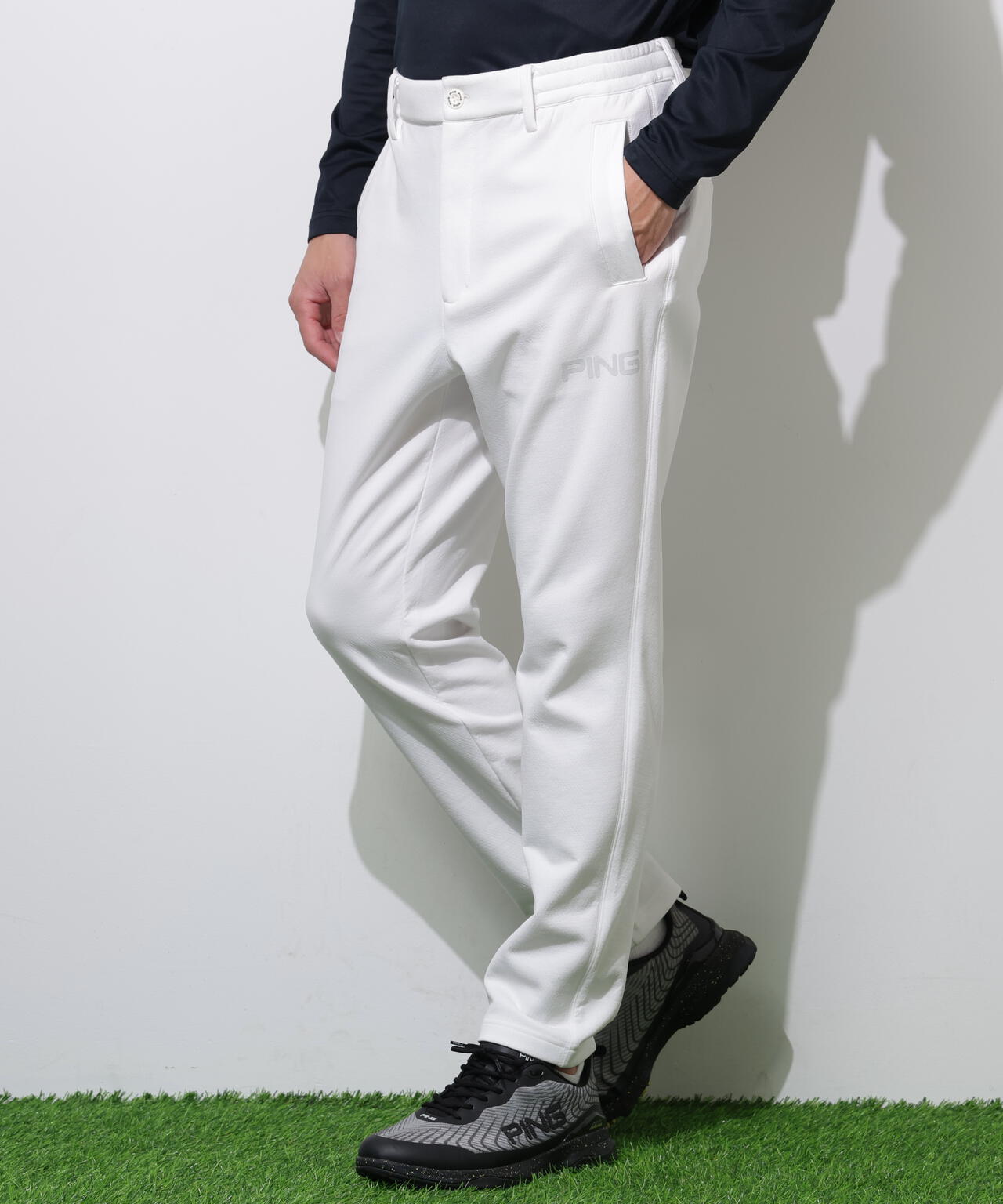 【PING APPAREL】全方向ストレッチ 接結裏メッシュスウェットテーパードパンツ <PERFORMANCE> (MENS)