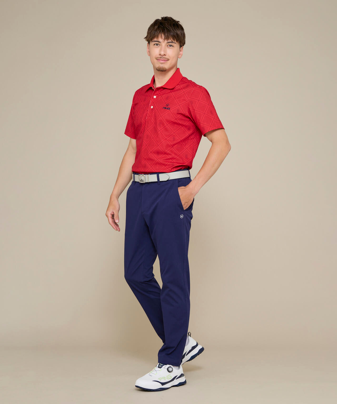 【PING APPAREL】フィット&ストレッチテーパードパンツ <NATIVE> (MENS)