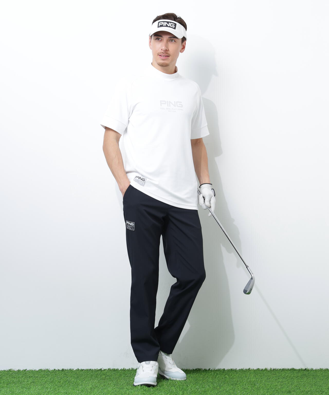 【PING APPAREL】ストレッチサッカー5ポケットパンツ <GOLD> (MENS)