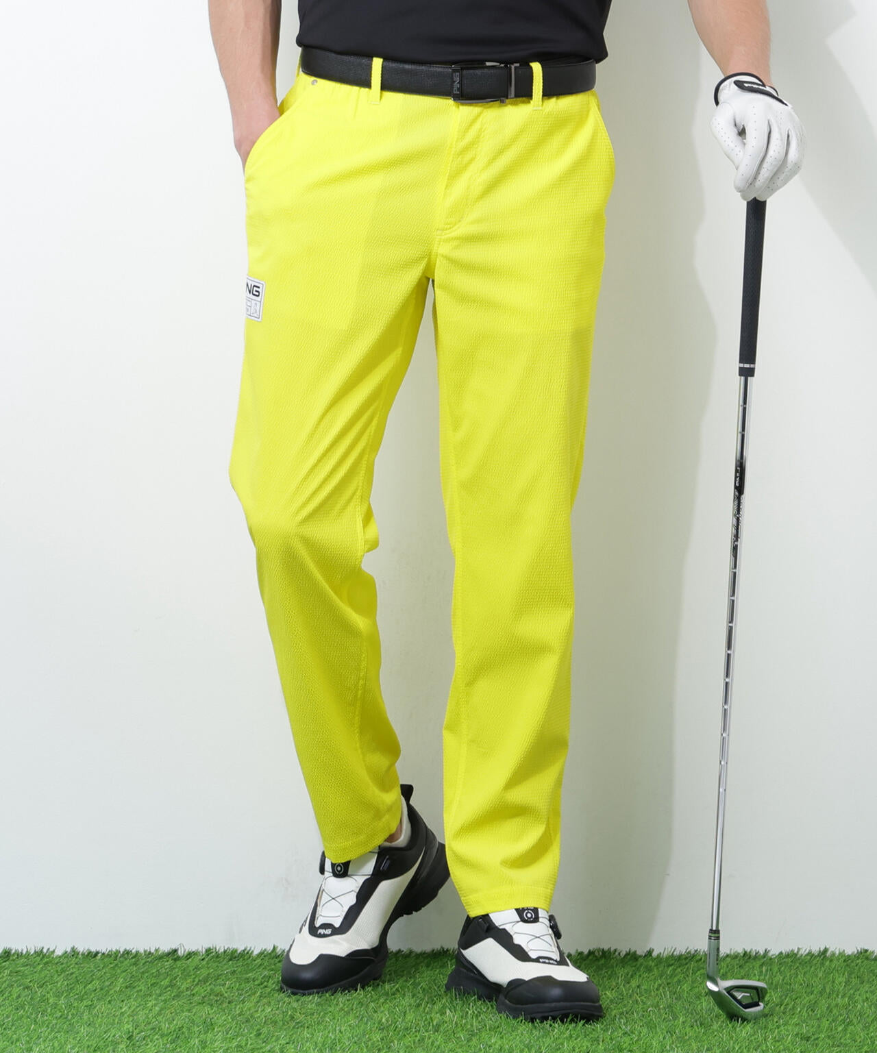 【PING APPAREL】ストレッチサッカー5ポケットパンツ <GOLD> (MENS)