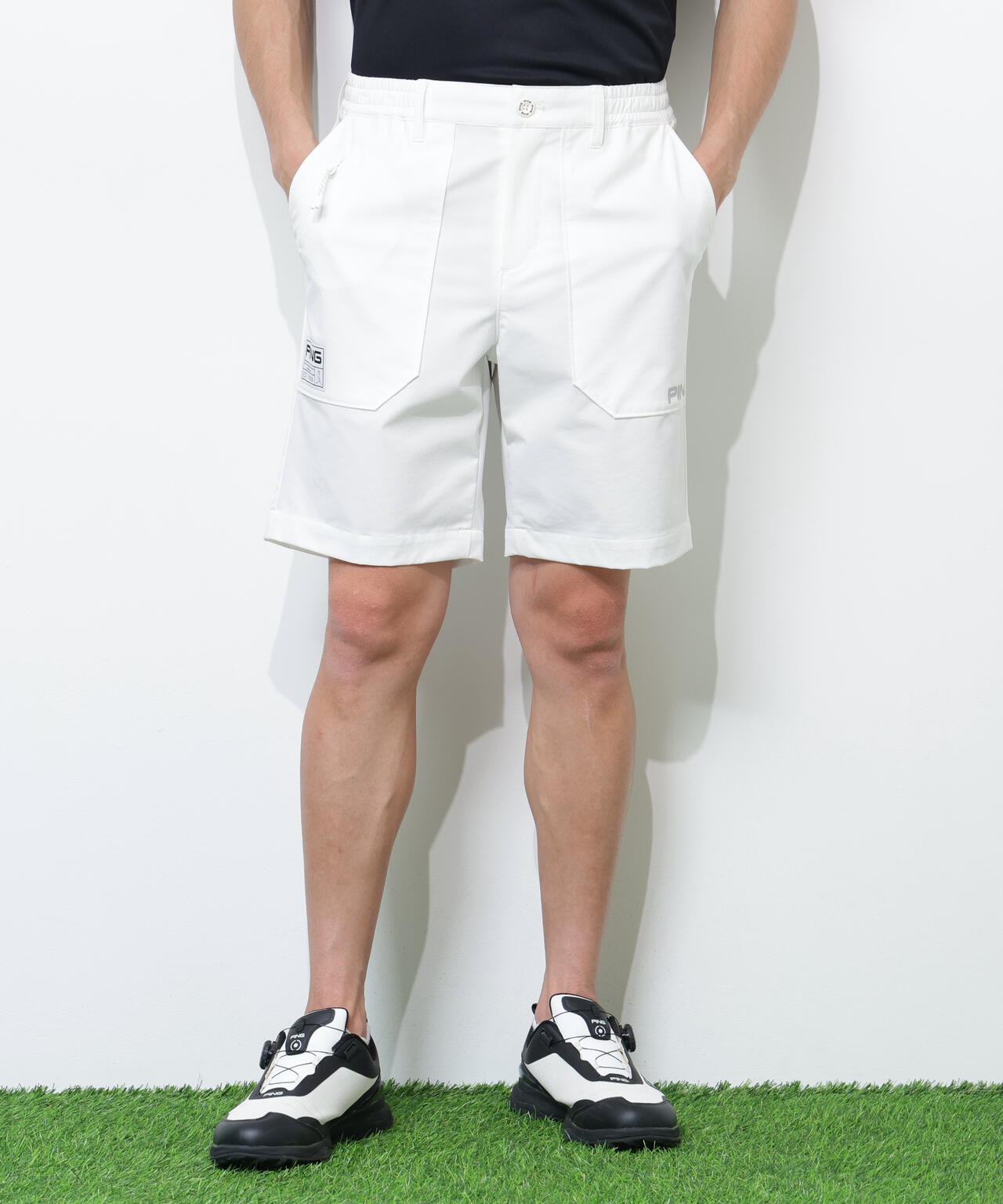 【PING APPAREL】全方向ストレッチドライタッチリップストップショートパンツ <GOLD> (MENS)