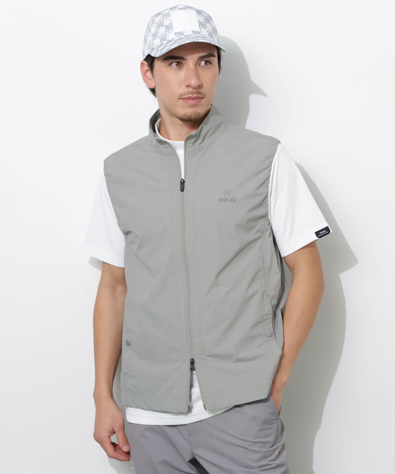 【PING APPAREL】ストレッチリップストップ/メッシュニット 高機能レイヤードツインセット <PERFORMANCE> (MENS)