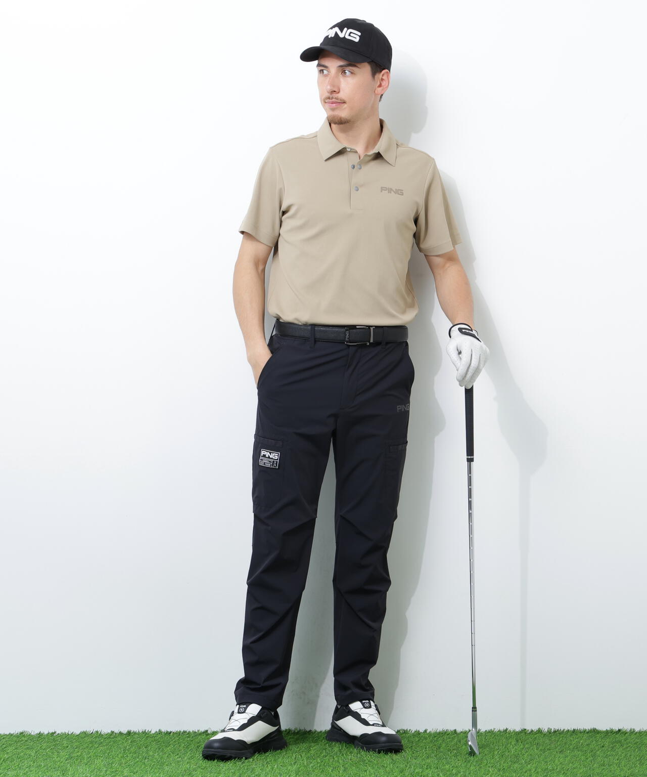 【PING APPAREL】スーパーシェルター06半袖ポロシャツ <GOLD> (MENS)