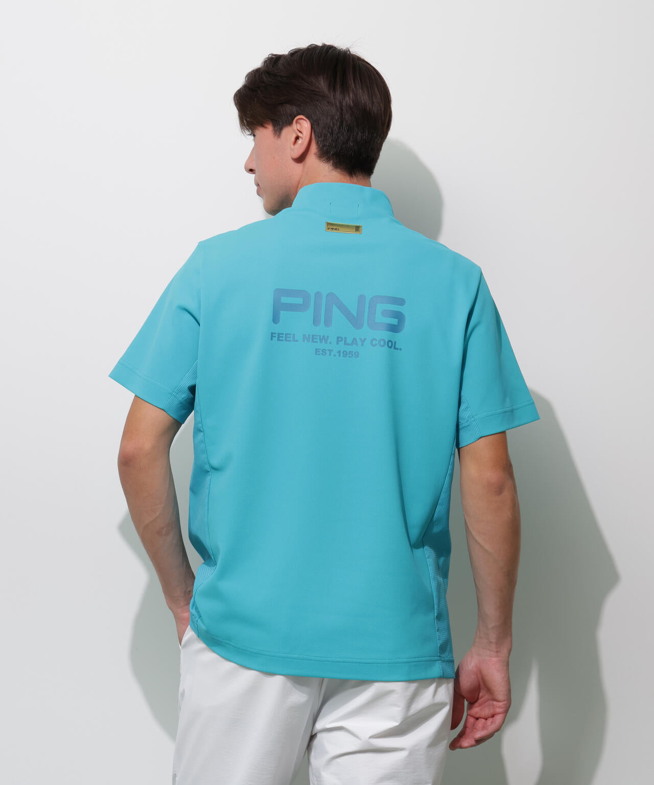 【PING APPAREL】レイブロック半袖ハイネックカットソー <GOLD> (MENS)