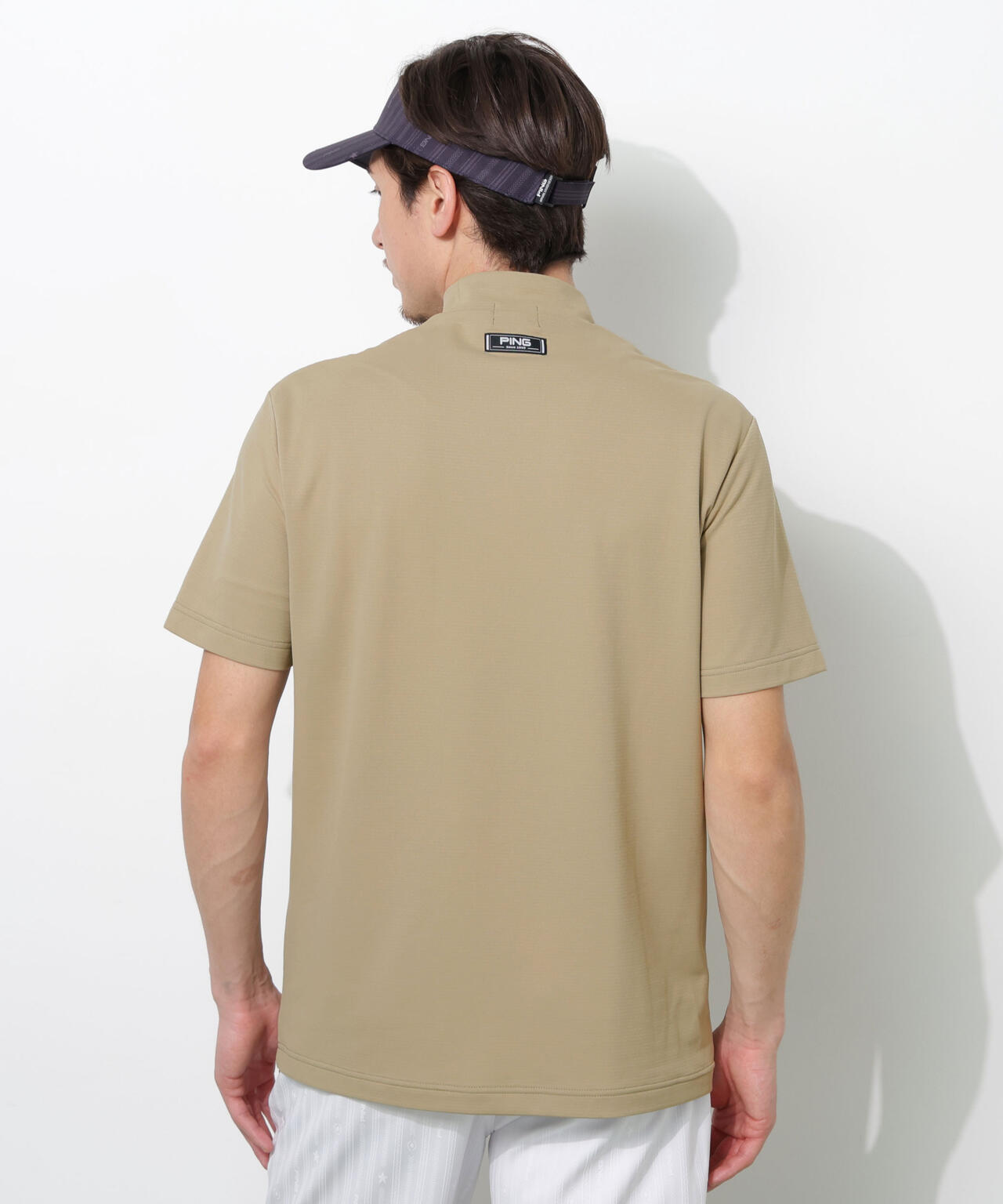 【PING APPAREL】SNAPTEXカノコインレーMr.PINGプリント半袖ハイネックカットソー <NATIVE> (MENS)