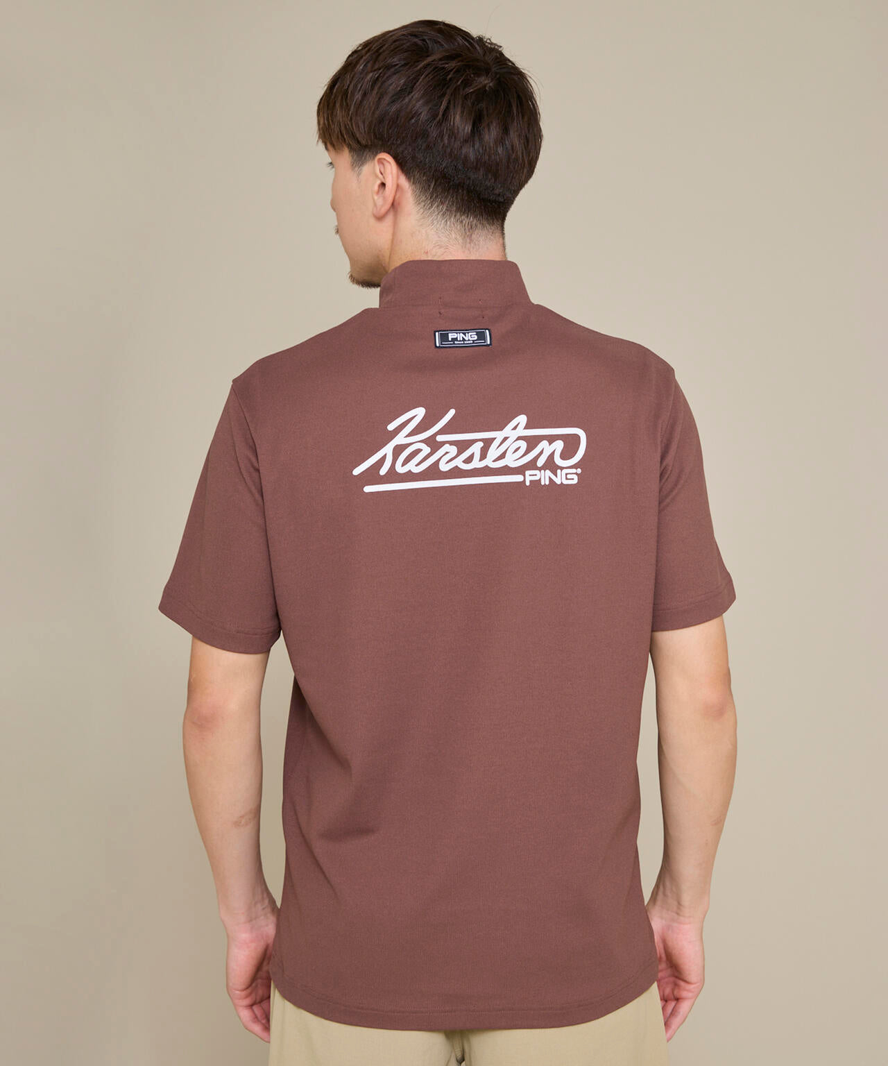 【PING APPAREL】【10カラーシリーズ】PEカノコ半袖ハイネックシャツ <NATIVE> (MENS)