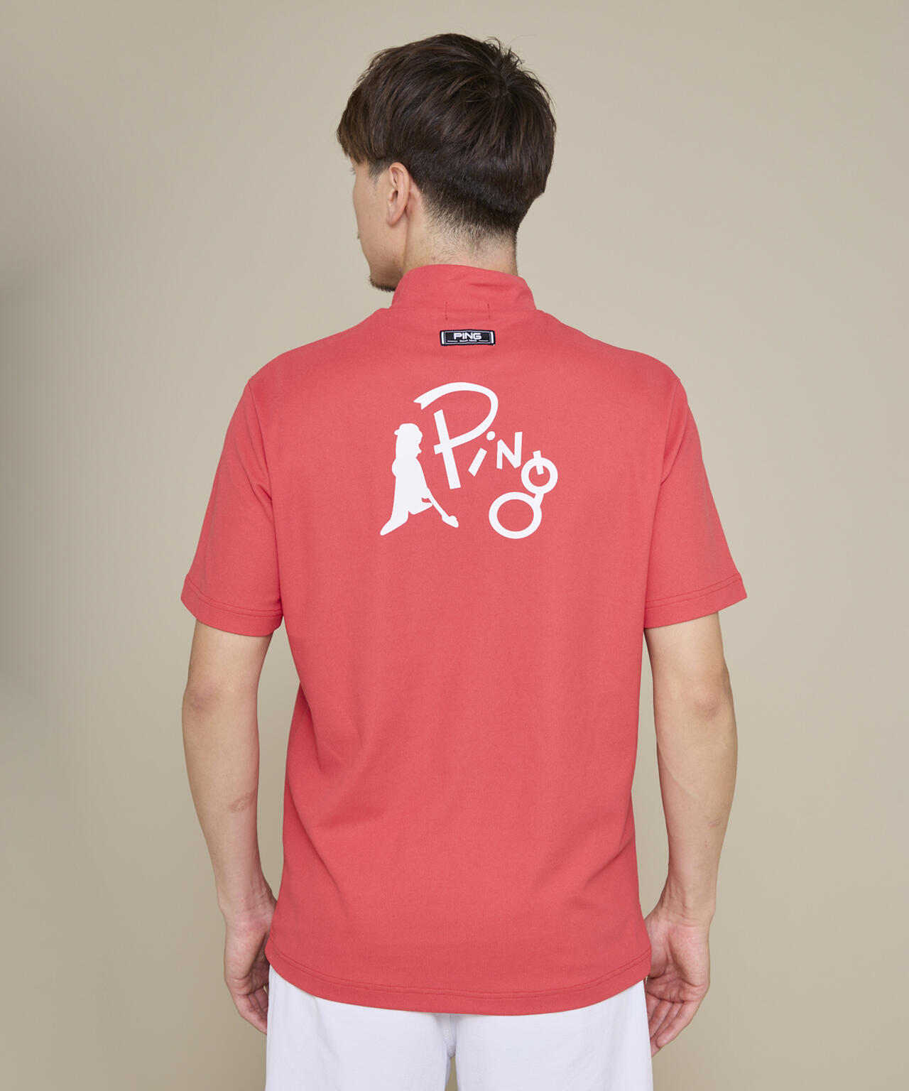 【PING APPAREL】【10カラーシリーズ】PEカノコ半袖ハイネックシャツ <NATIVE> (MENS)