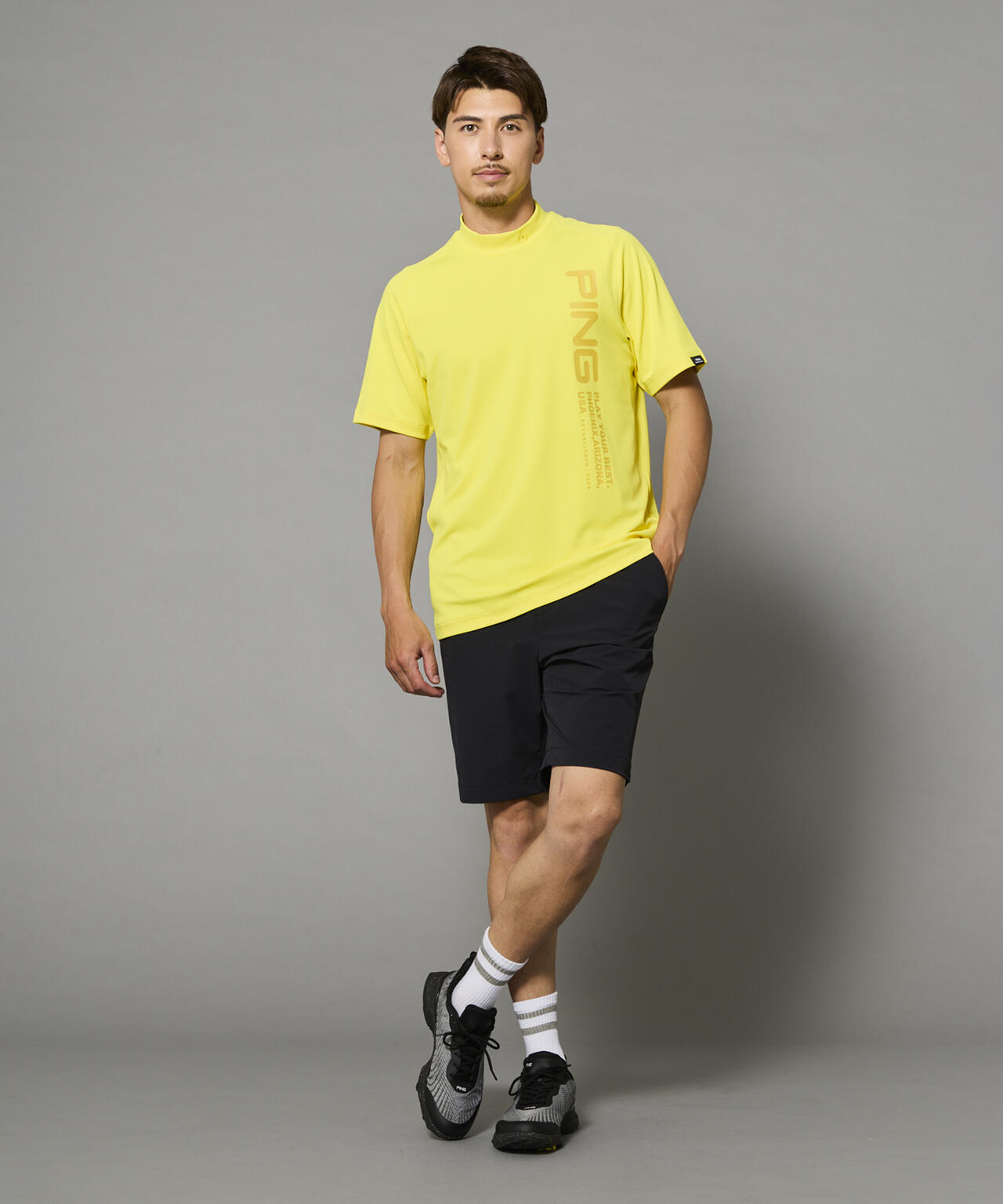【PING APPAREL】テラカノコ半袖ハイネックシャツ <PERFORMANCE> (MENS)