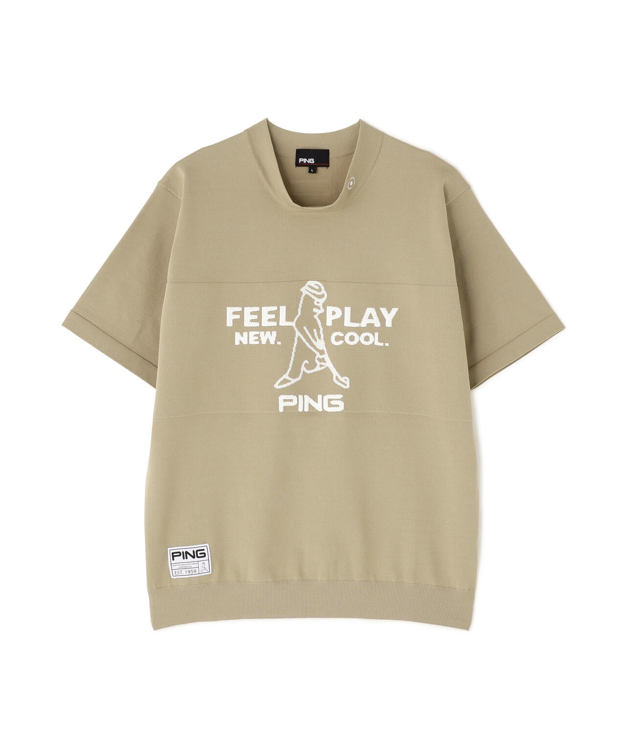 【PING APPAREL】Mr.PING 半袖ハイネックニットプルオーバー <GOLD> (MENS)