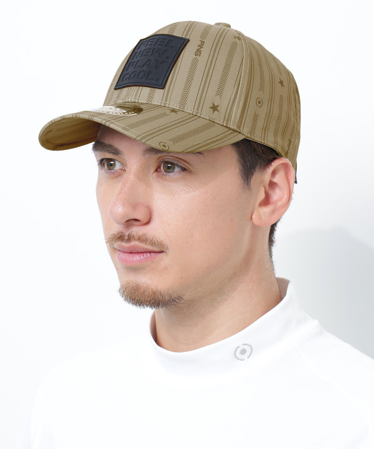 【PING APPAREL】ストライプ総柄プリントキャップ <NATIVE>(UNISEX)