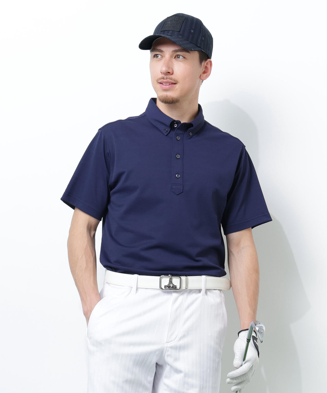 【PING APPAREL】ストライプ総柄プリントキャップ <NATIVE>(UNISEX)