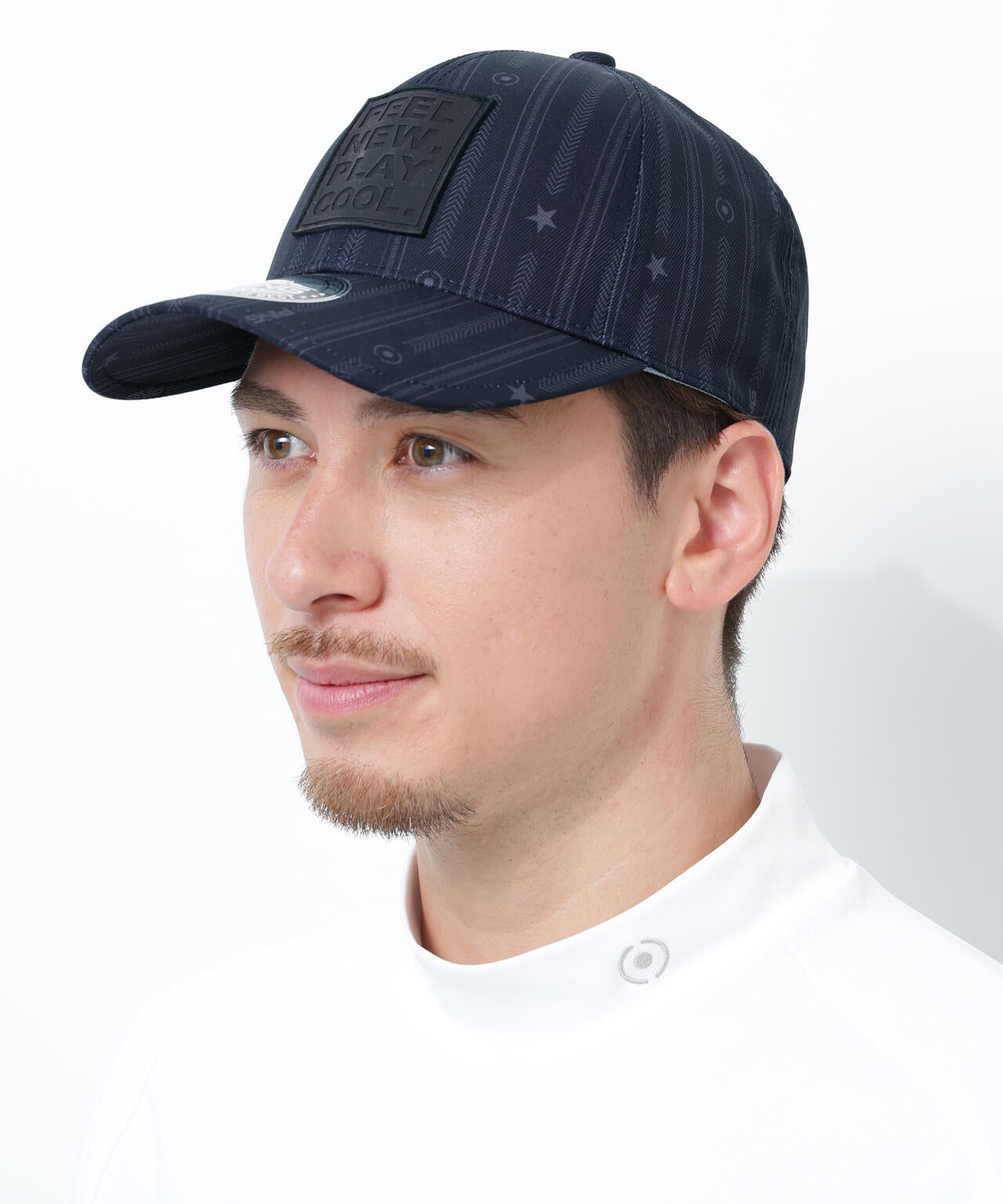 【PING APPAREL】ストライプ総柄プリントキャップ <NATIVE>(UNISEX)