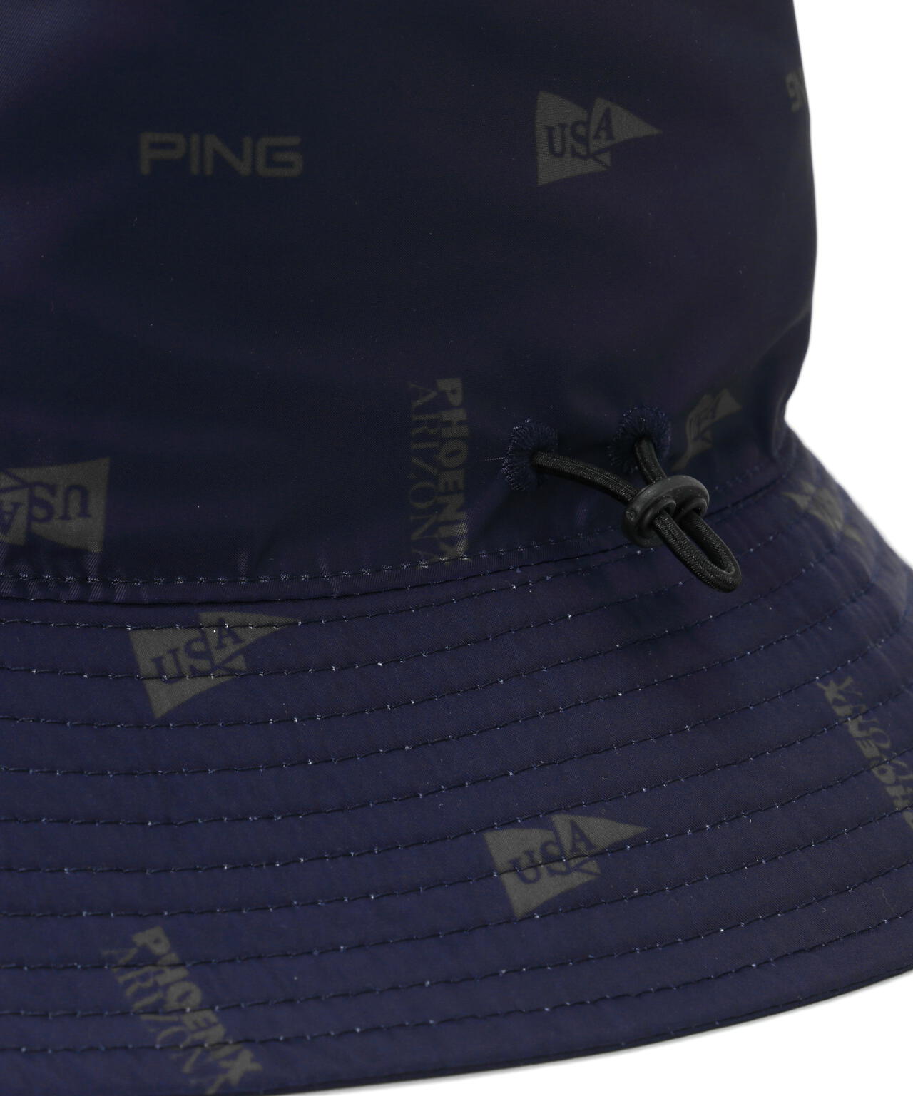 【PING APPAREL】USA FLAG総柄プリントリバーシブルハット <NATIVE> (UNISEX)