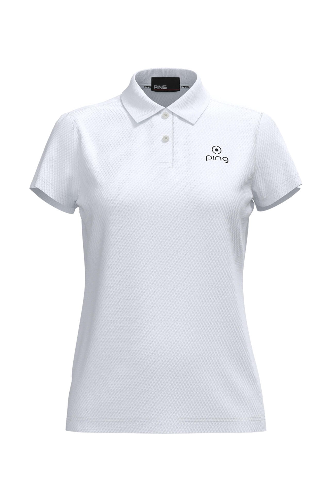 【PING APPAREL】オニカノコストレッチジャカード半袖ポロシャツ <PRODUCT ADDITION> (LADIES)