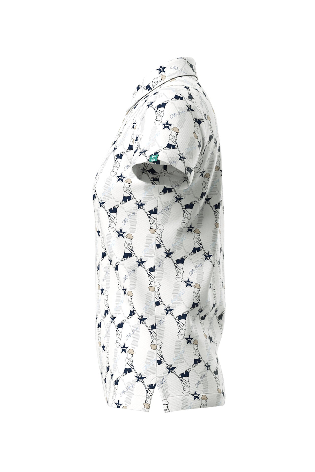 【PING APPAREL】Mr.PING総柄プリント半袖ポロシャツ <NATIVE> (LADIES)