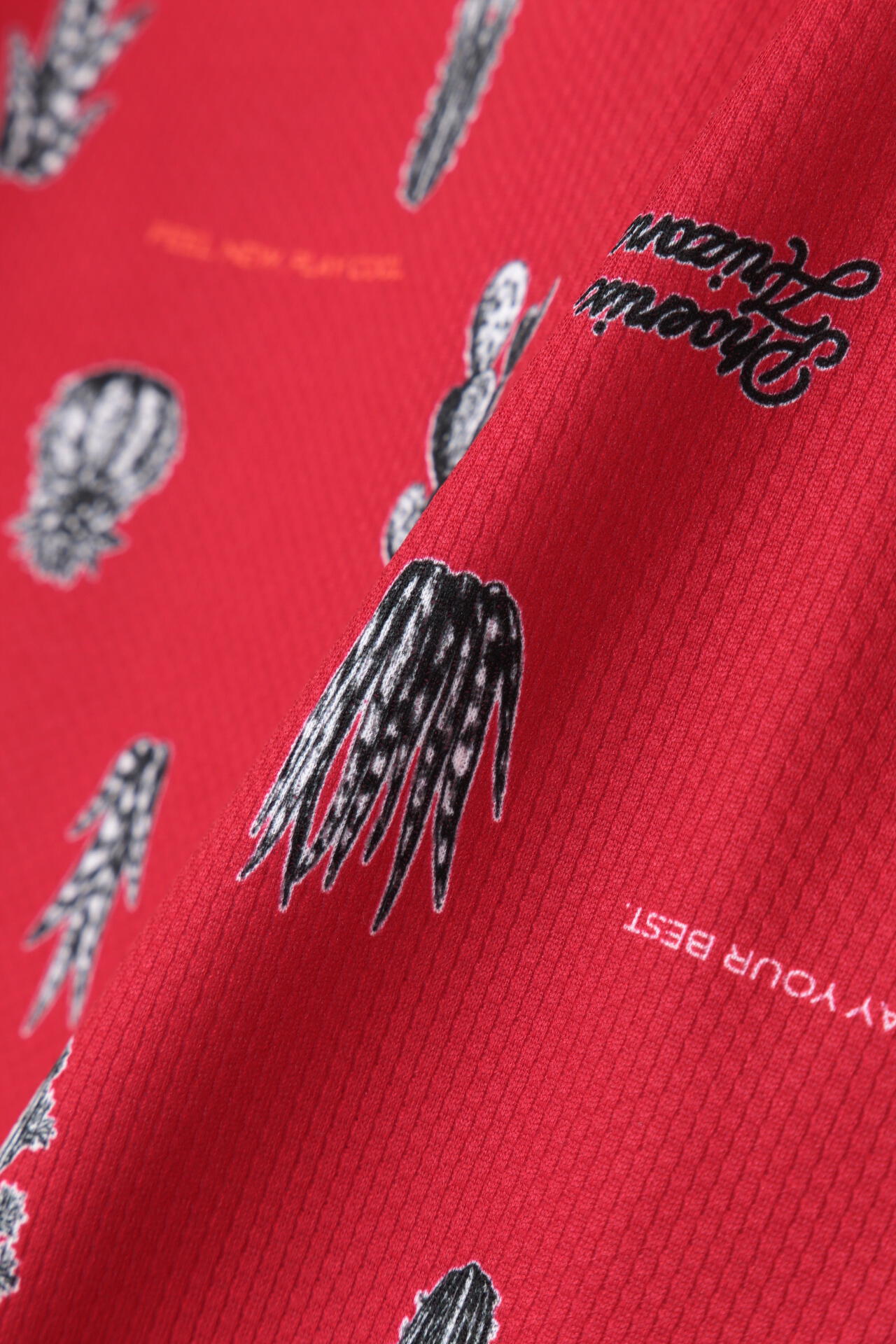 【PING APPAREL】サボテン柄 クイックドライ半袖ポロシャツ <NATIVE> (LADIES)