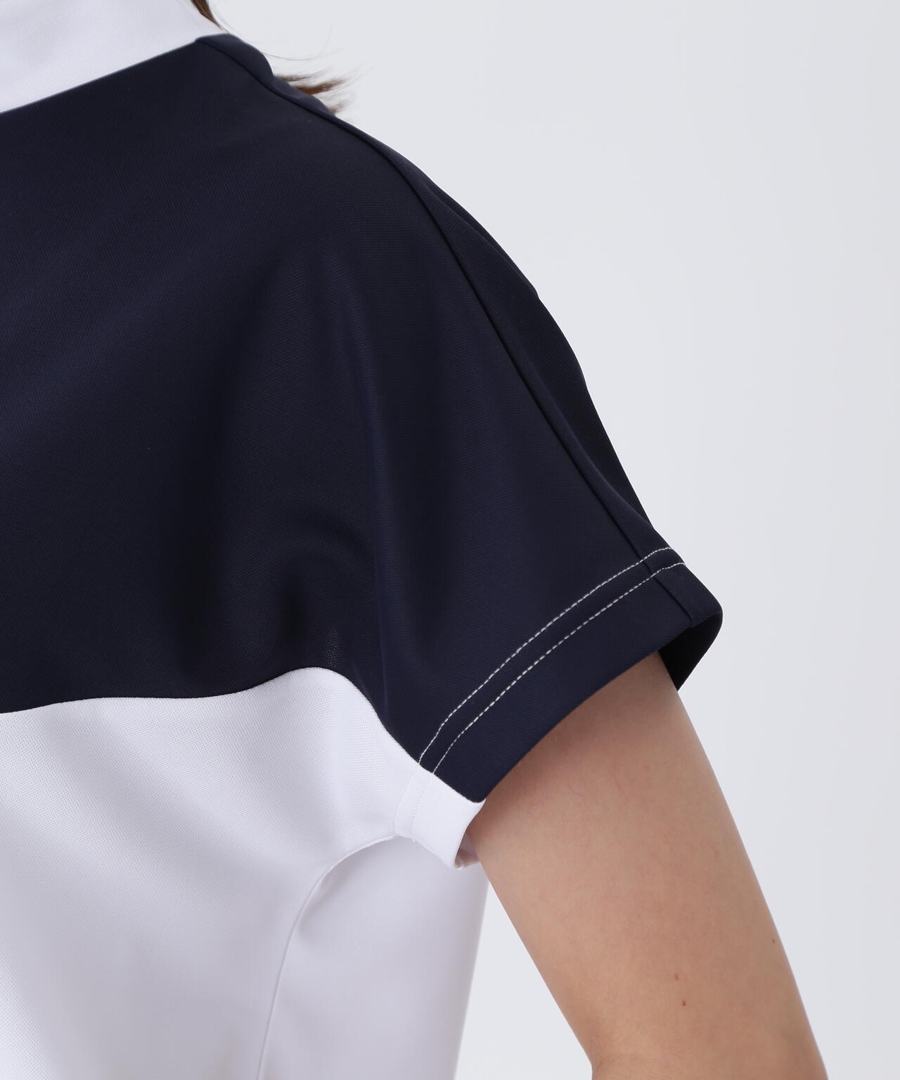 【PING APPAREL】配色半袖ハイネックシャツ <LADIES LINE><NATIVE> (LADIES)