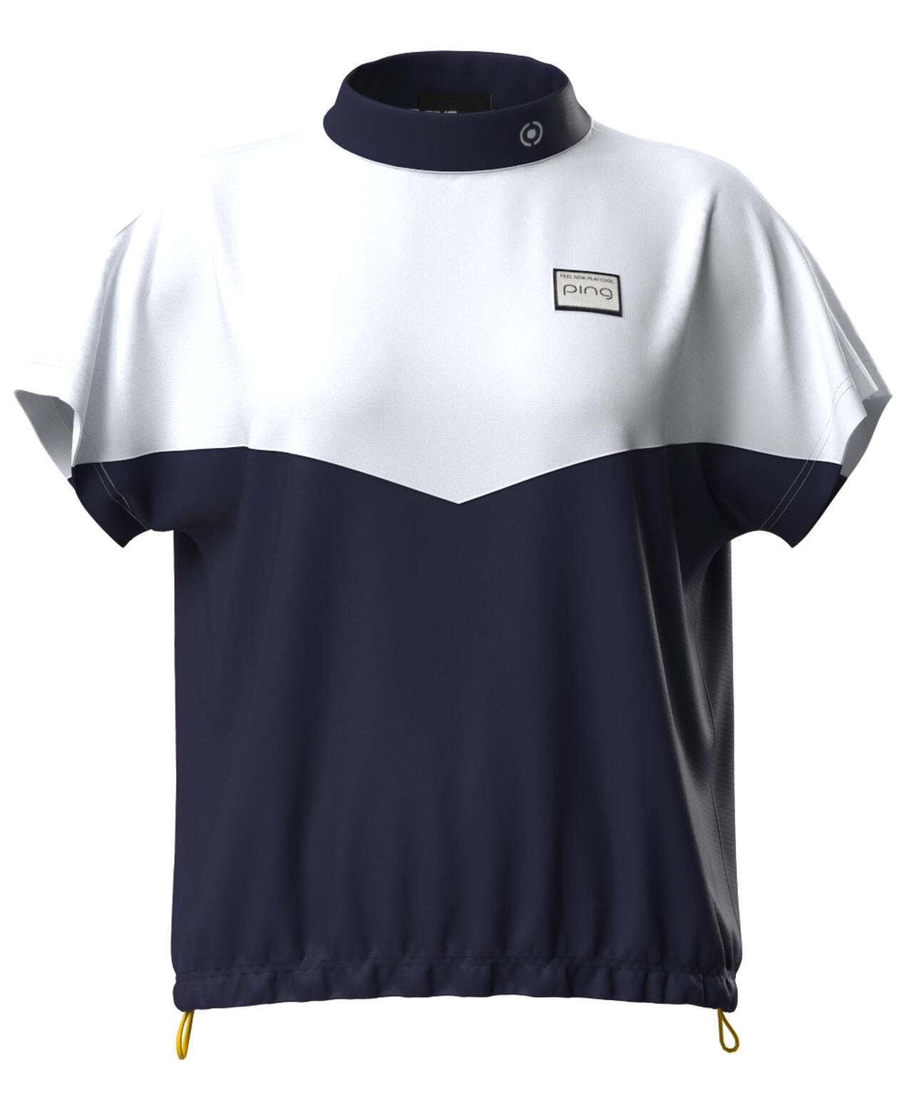 【PING APPAREL】配色半袖ハイネックシャツ <LADIES LINE><NATIVE> (LADIES)