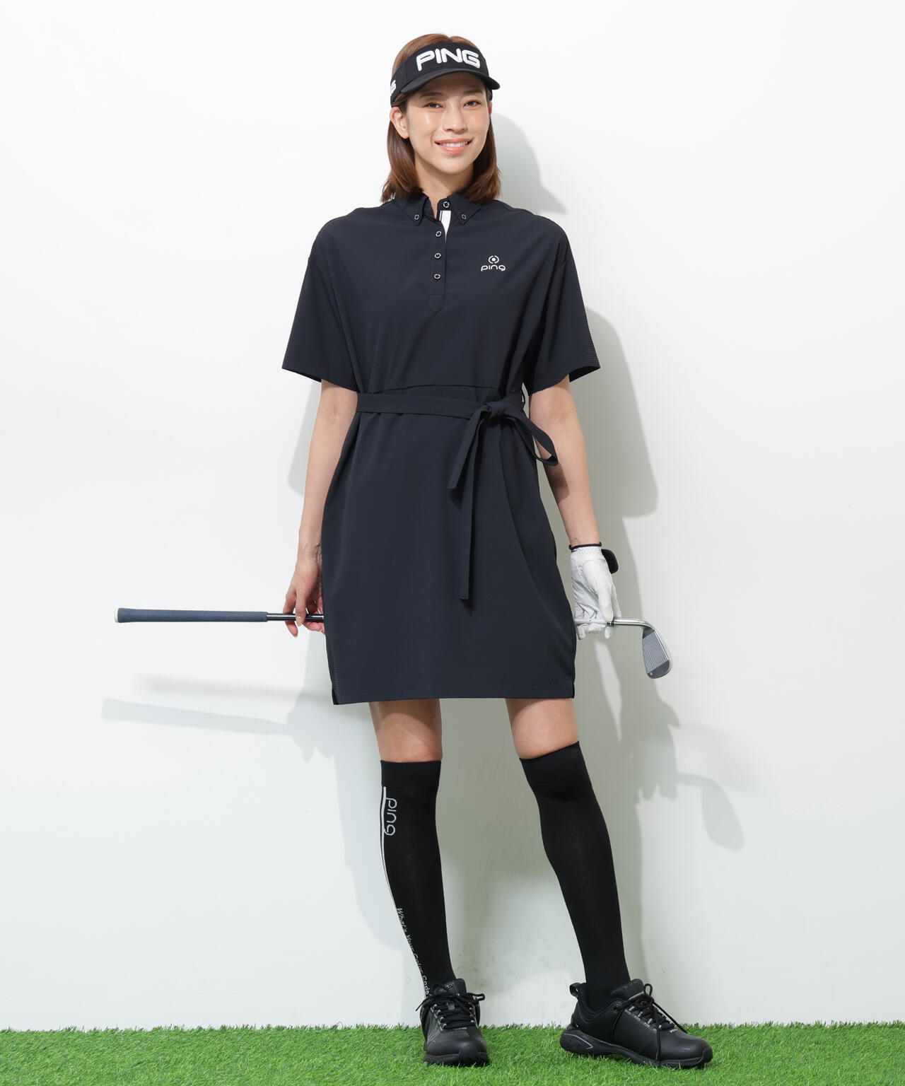 【PING APPAREL】全方向ストレッチサッカーワンピース <GOLD> (LADIES)