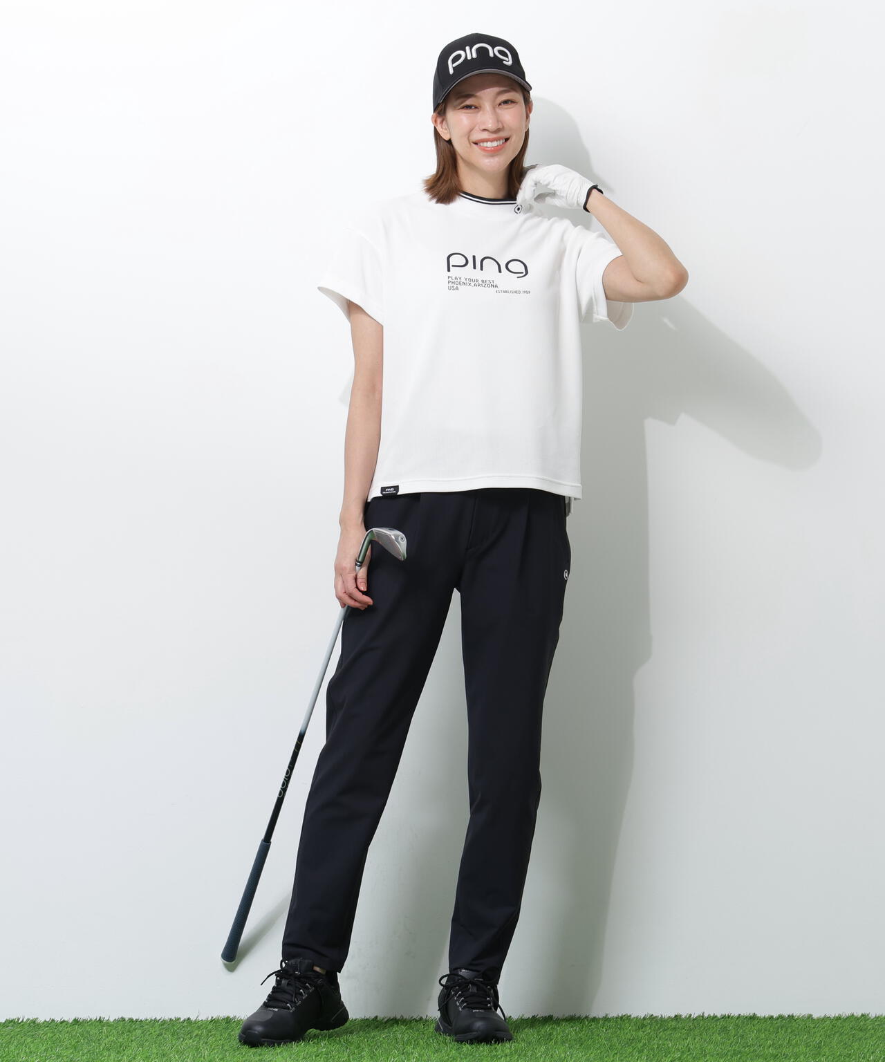 【PING APPAREL】全方向ストレッチドビーワンタックテーパードパンツ <PERFORMANCE> (LADIES)