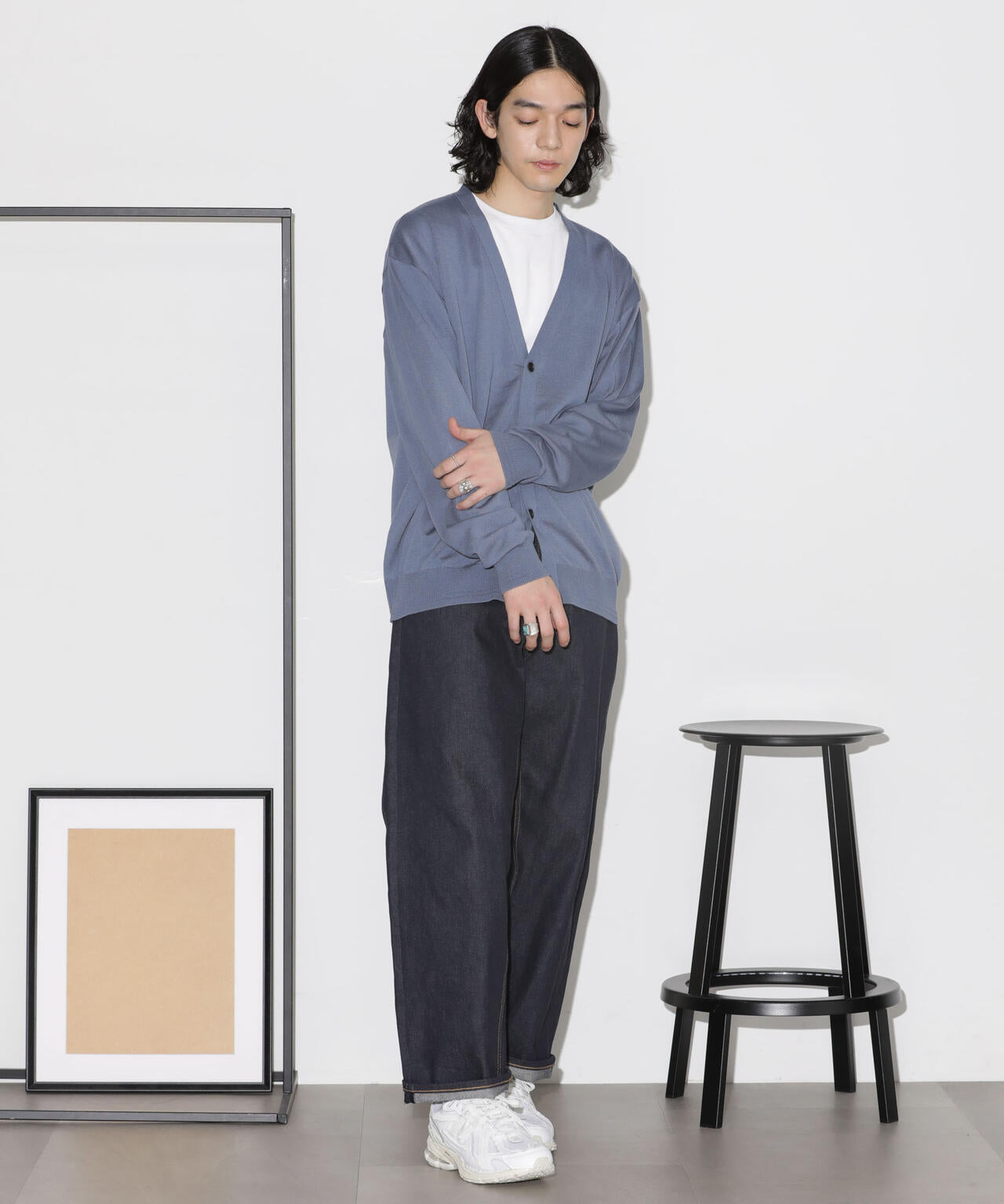 「タフニット」Vネックカーディガン