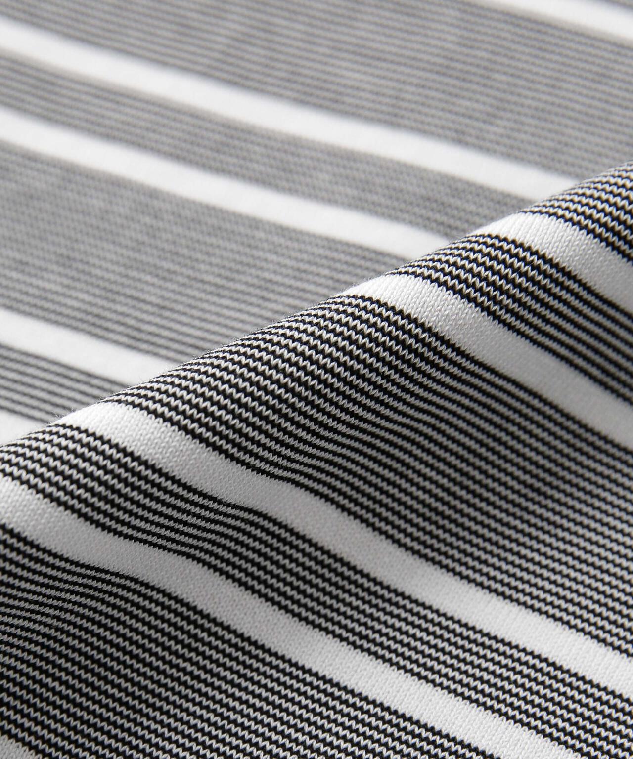 C/SORONA プレーティングボーダーニットTシャツ