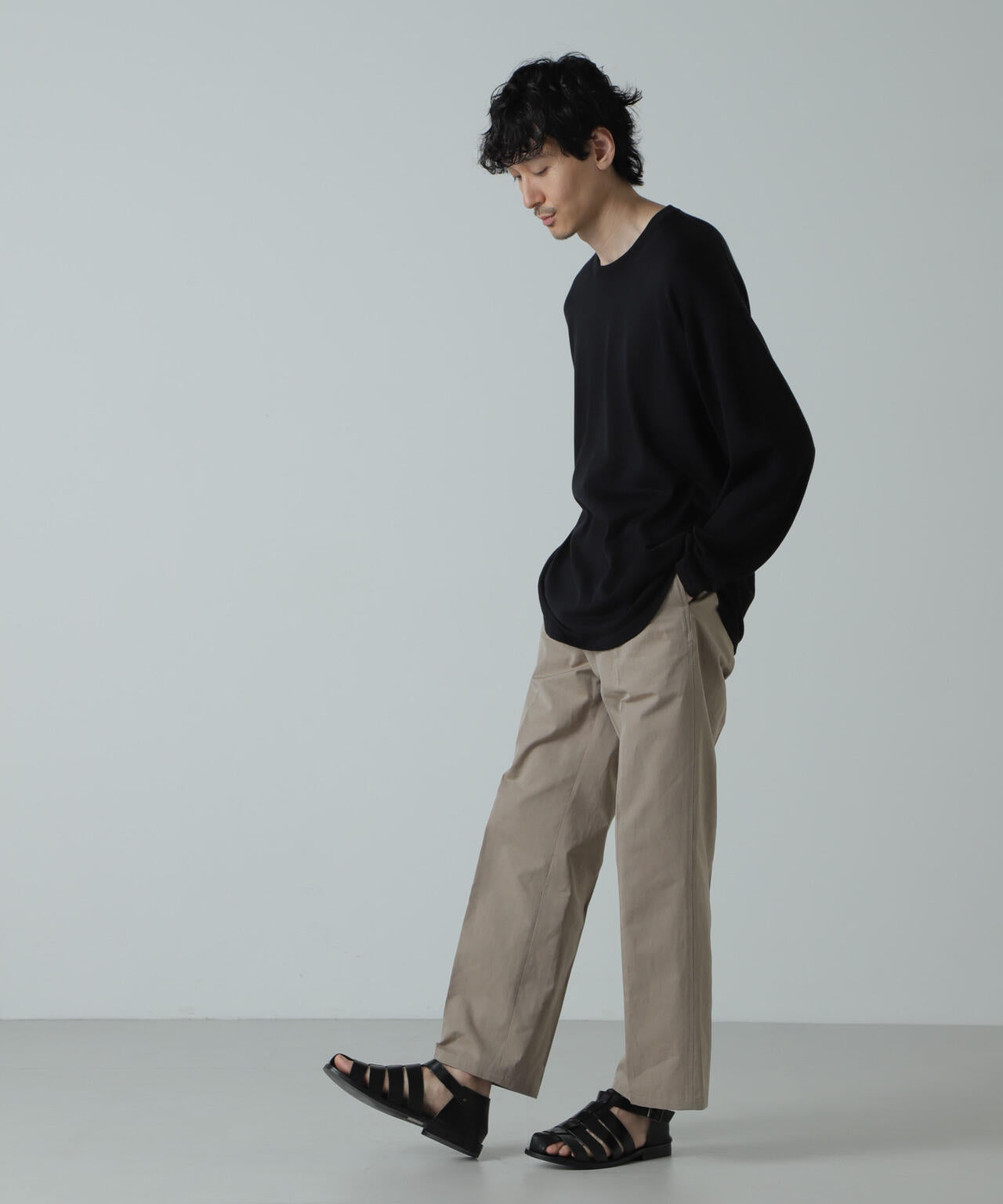 AB.シルクプレーティングリラックスニットTシャツ