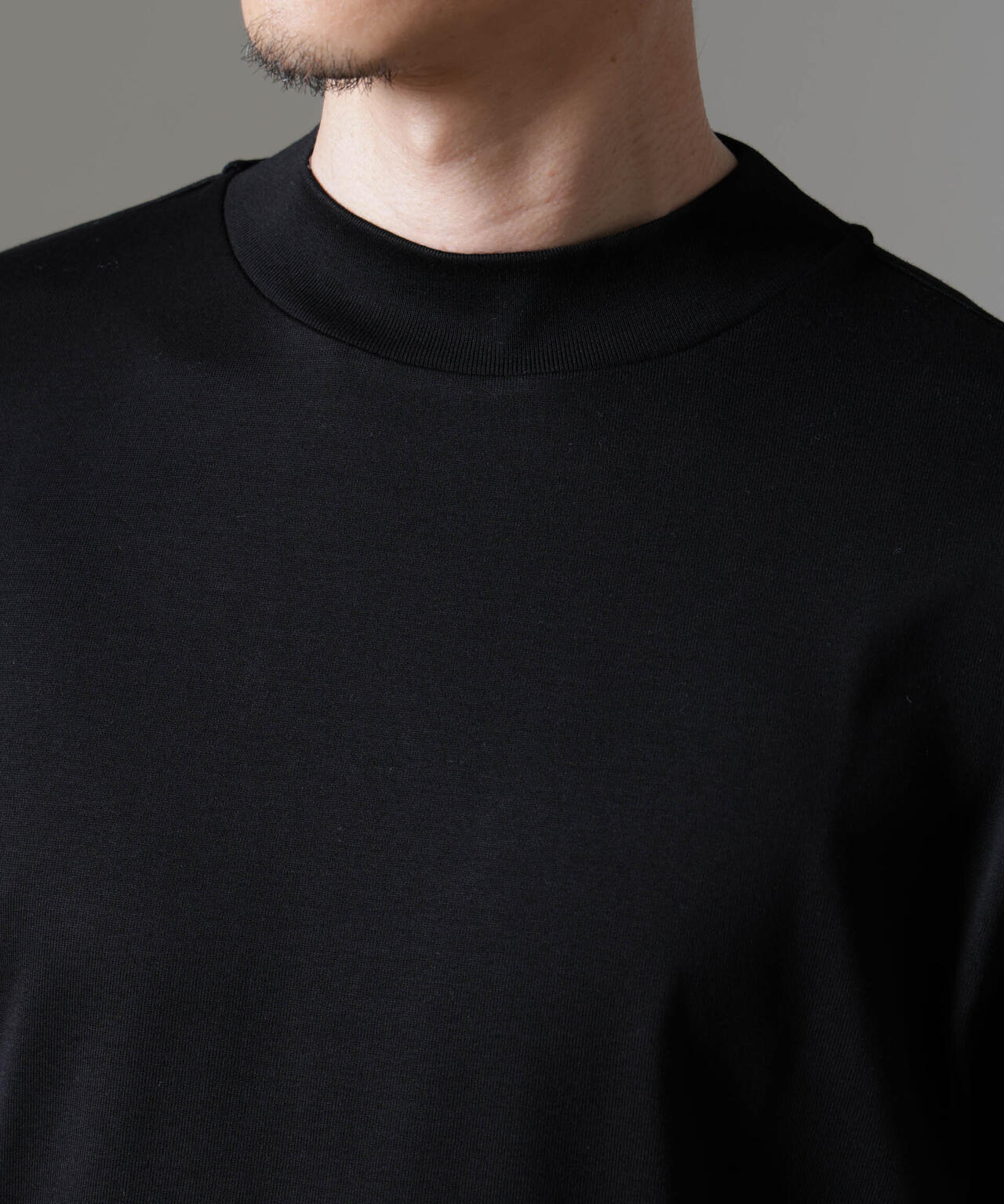 「FORMAL JERSEY」モックネックカットソー長袖