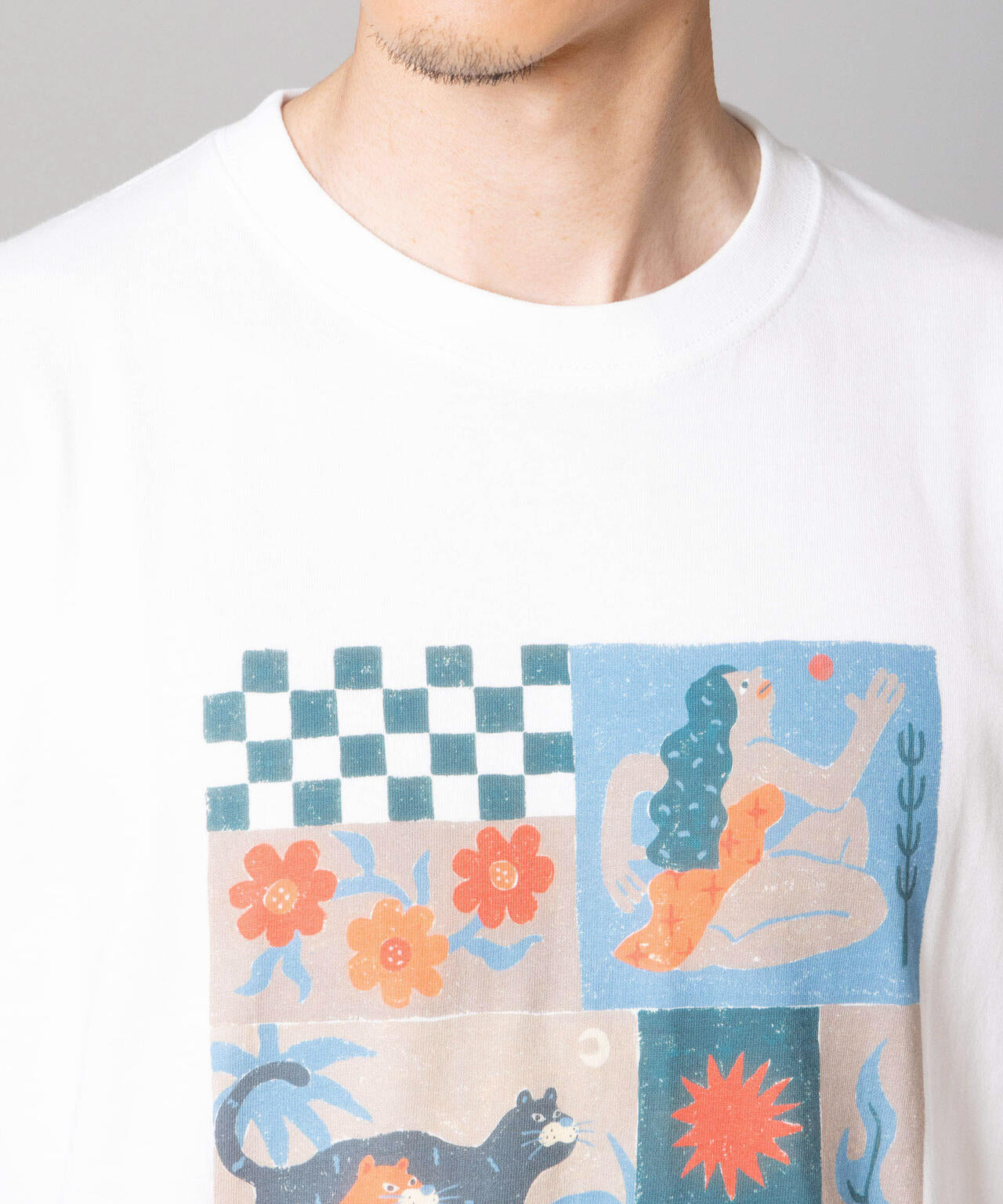 「Toyameg」modern academic TILE Tシャツ