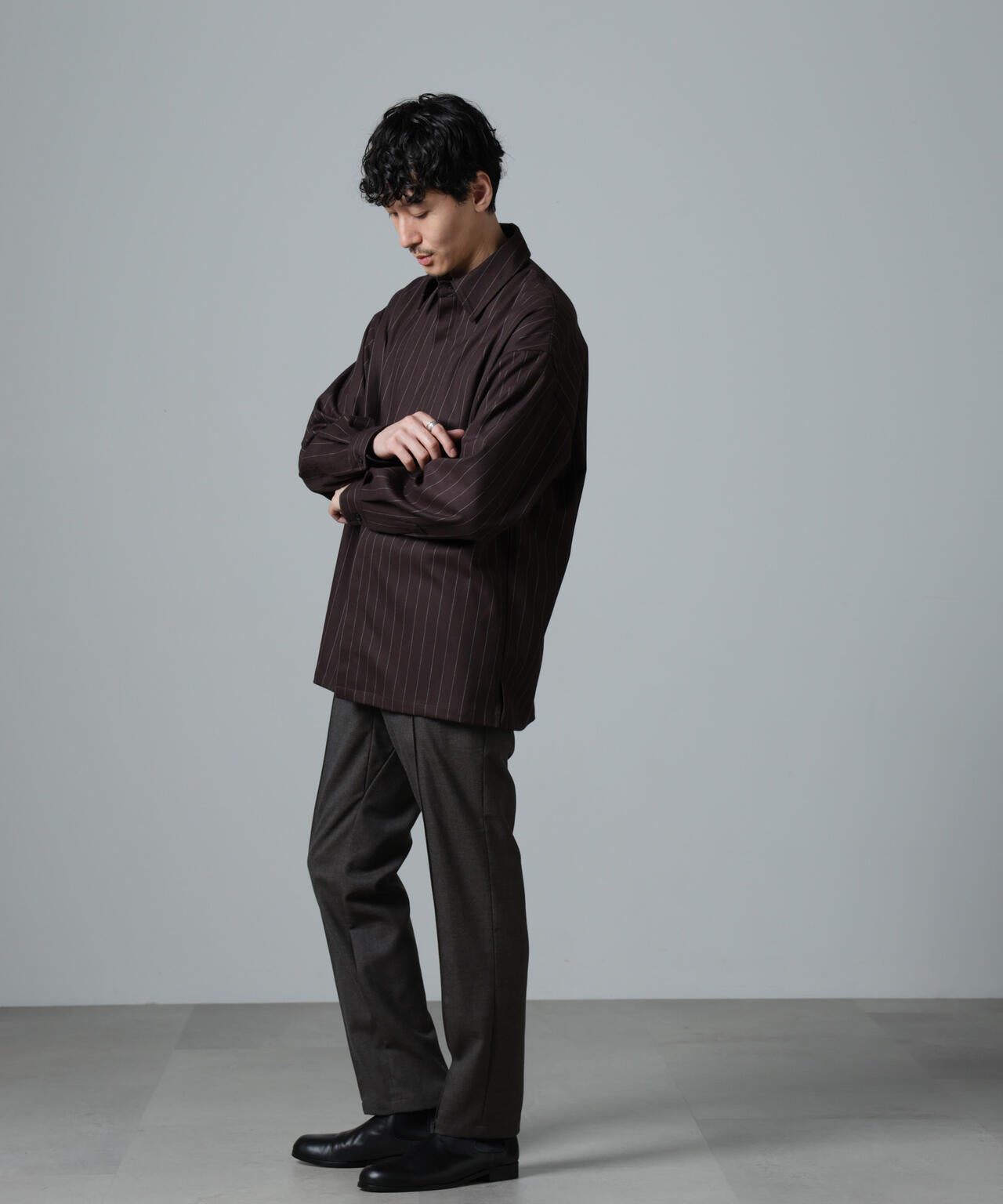 「N TROUSERS PREMIUM」RENURウール混洗えるサキソニーパンツ(セットアップ可)