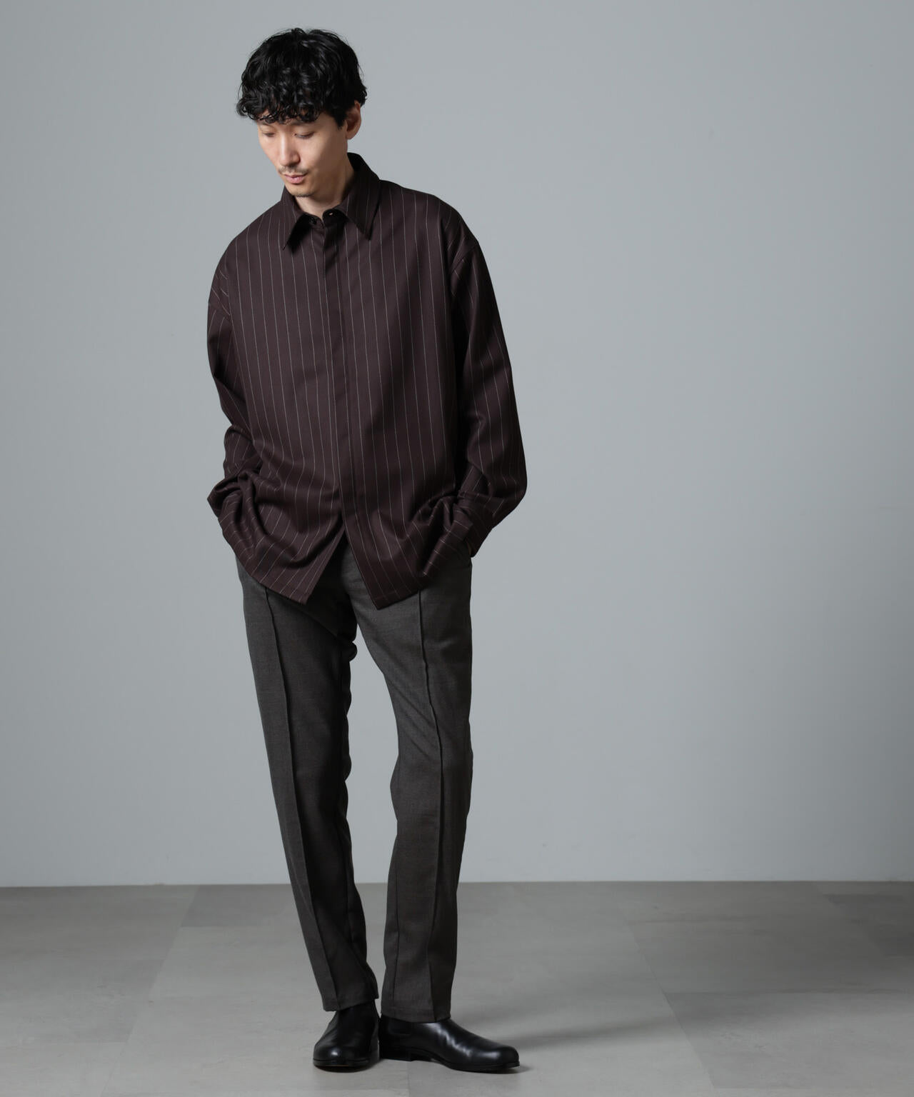 「N TROUSERS PREMIUM」RENURウール混洗えるサキソニーパンツ(セットアップ可)