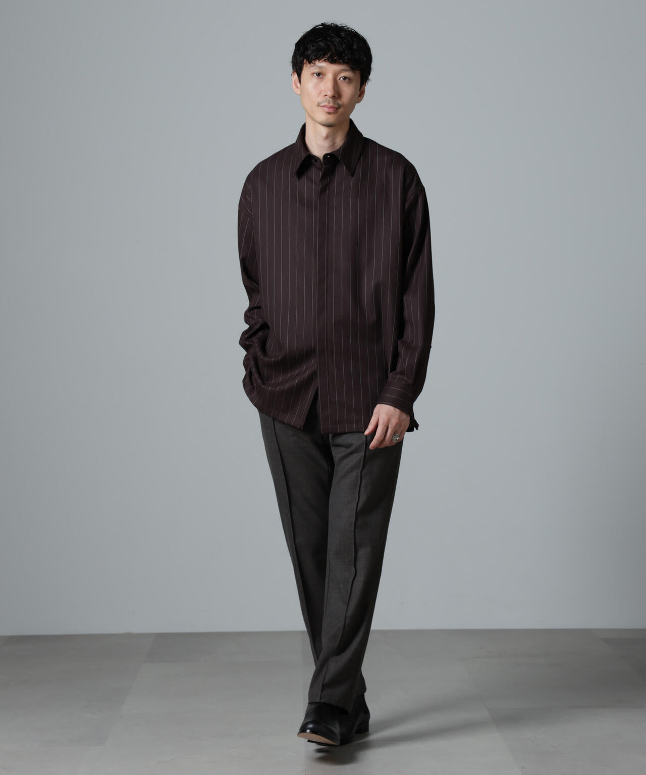 「N TROUSERS PREMIUM」RENURウール混洗えるサキソニーパンツ(セットアップ可)