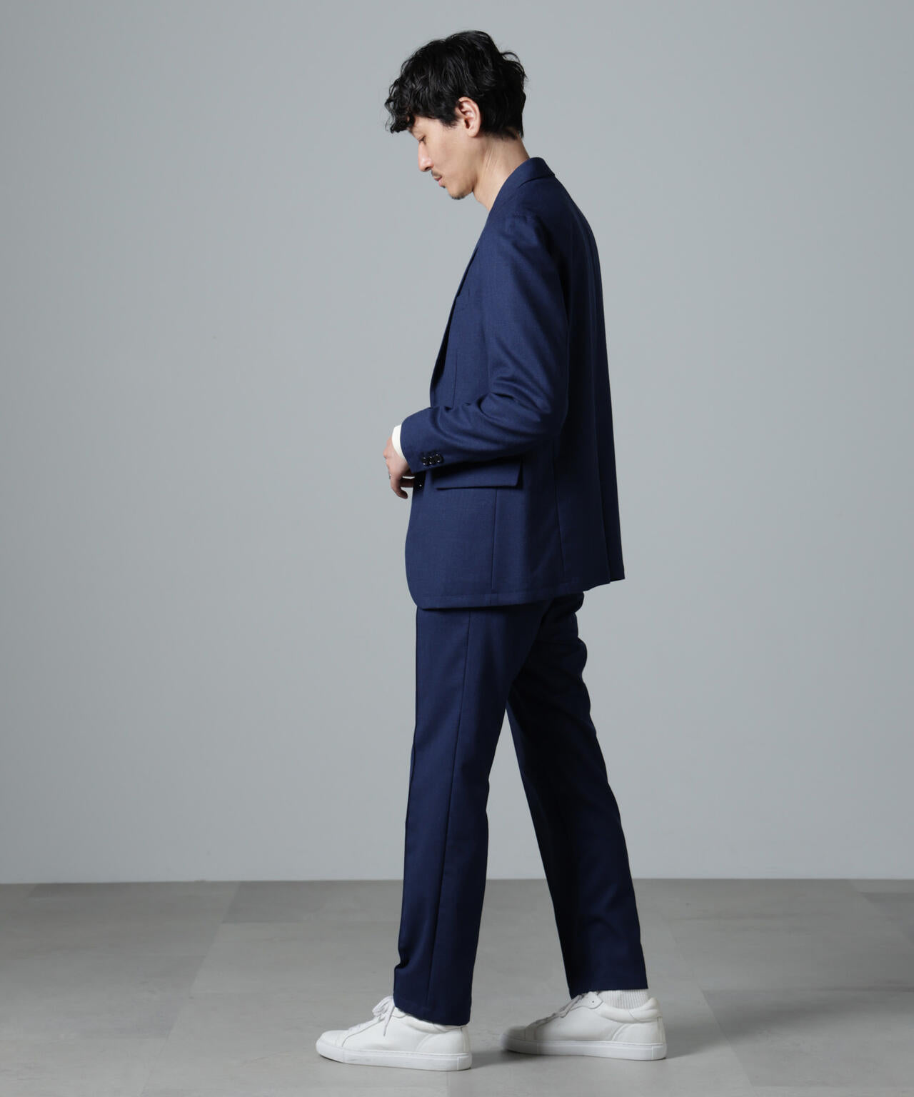 「N TROUSERS PREMIUM」RENURウール混洗えるサキソニーパンツ(セットアップ可)